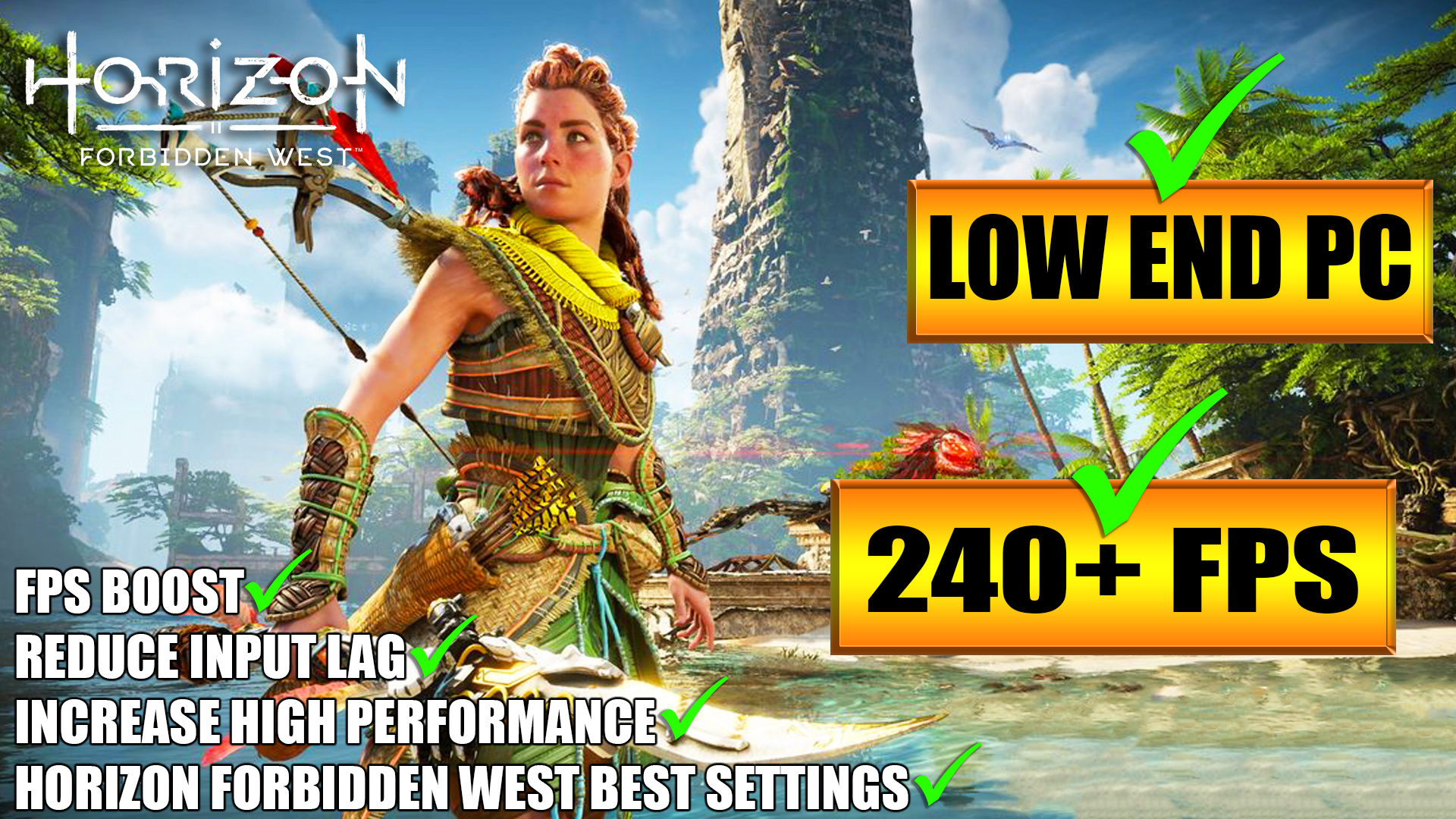 ? Horizon Forbidden West: Low End Pc increase performance / FPS with any setup! Best Settings 2024