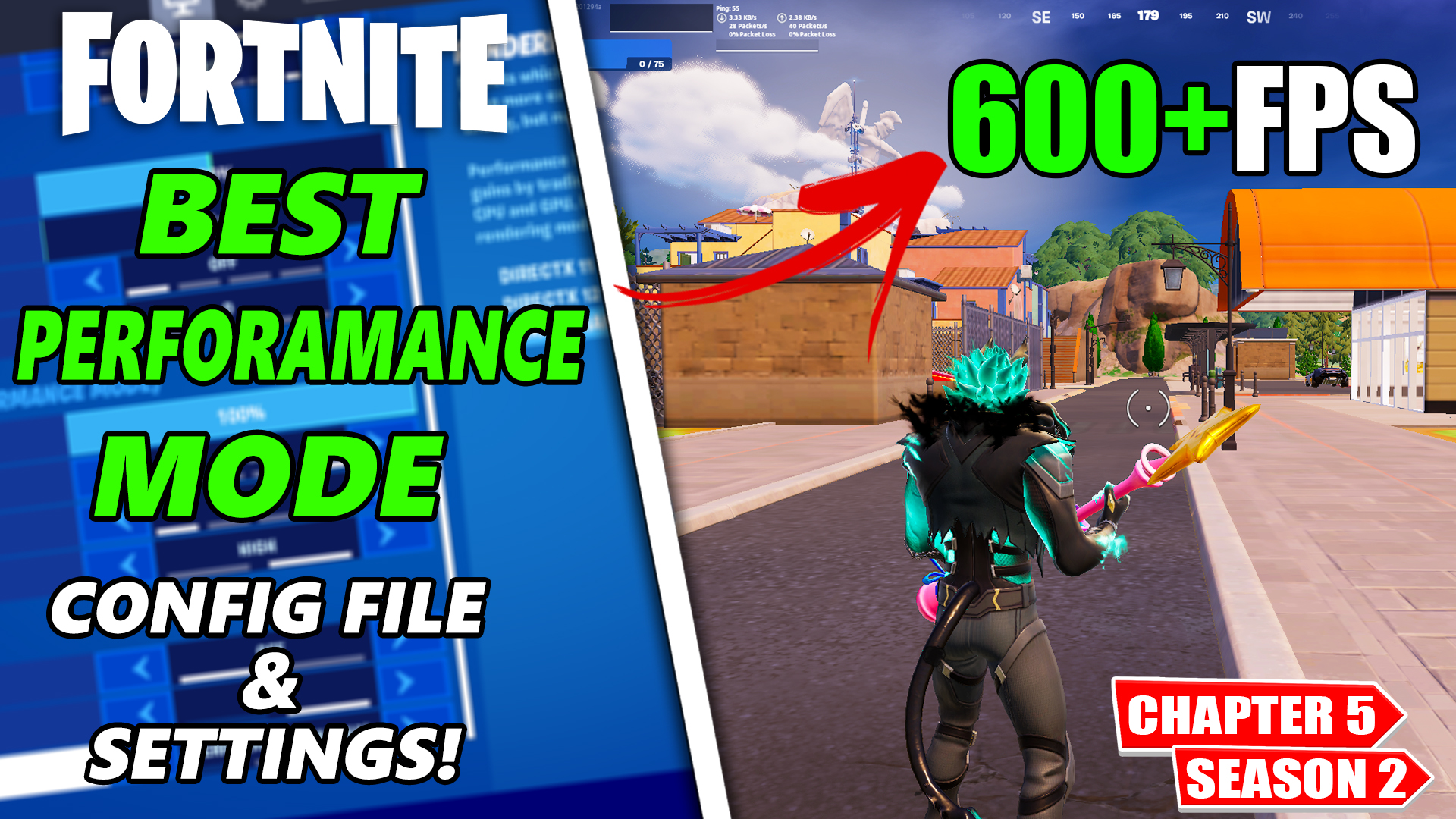 Best Fortnite Chapter 5 Season 2 Performance Mode Settings! (UPDATED Settings)