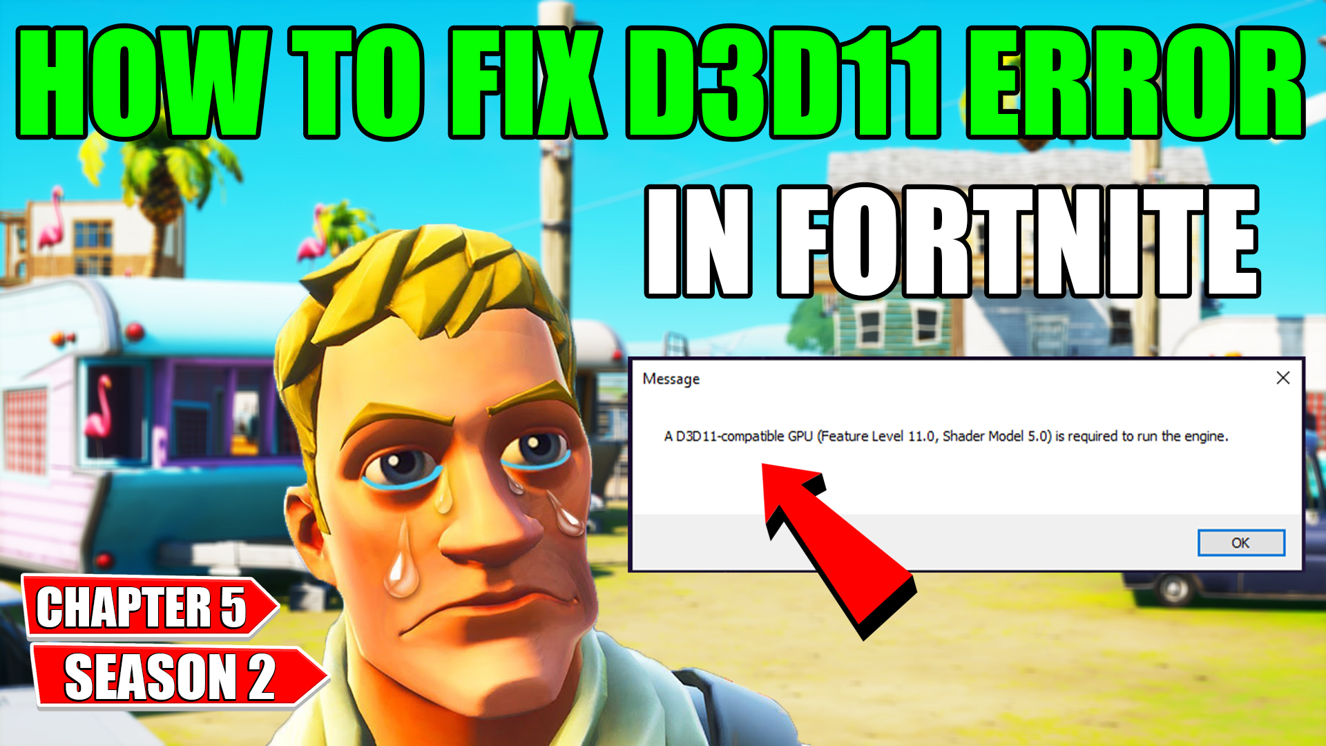 A d3d11-compatible gpu (feature level 11.0 shader model 5.0) is required to run the engine Fortnite Chapter 5 Season 2