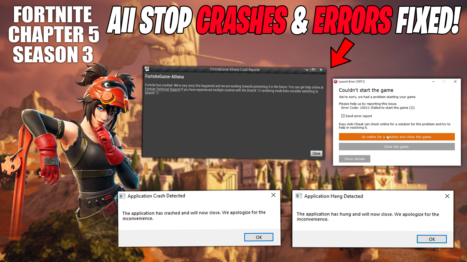 How To Fix CRASHES & FREEZING in Fortnite Chapter 5 Season 3! | Fortntie Crash Reporter Directx 12