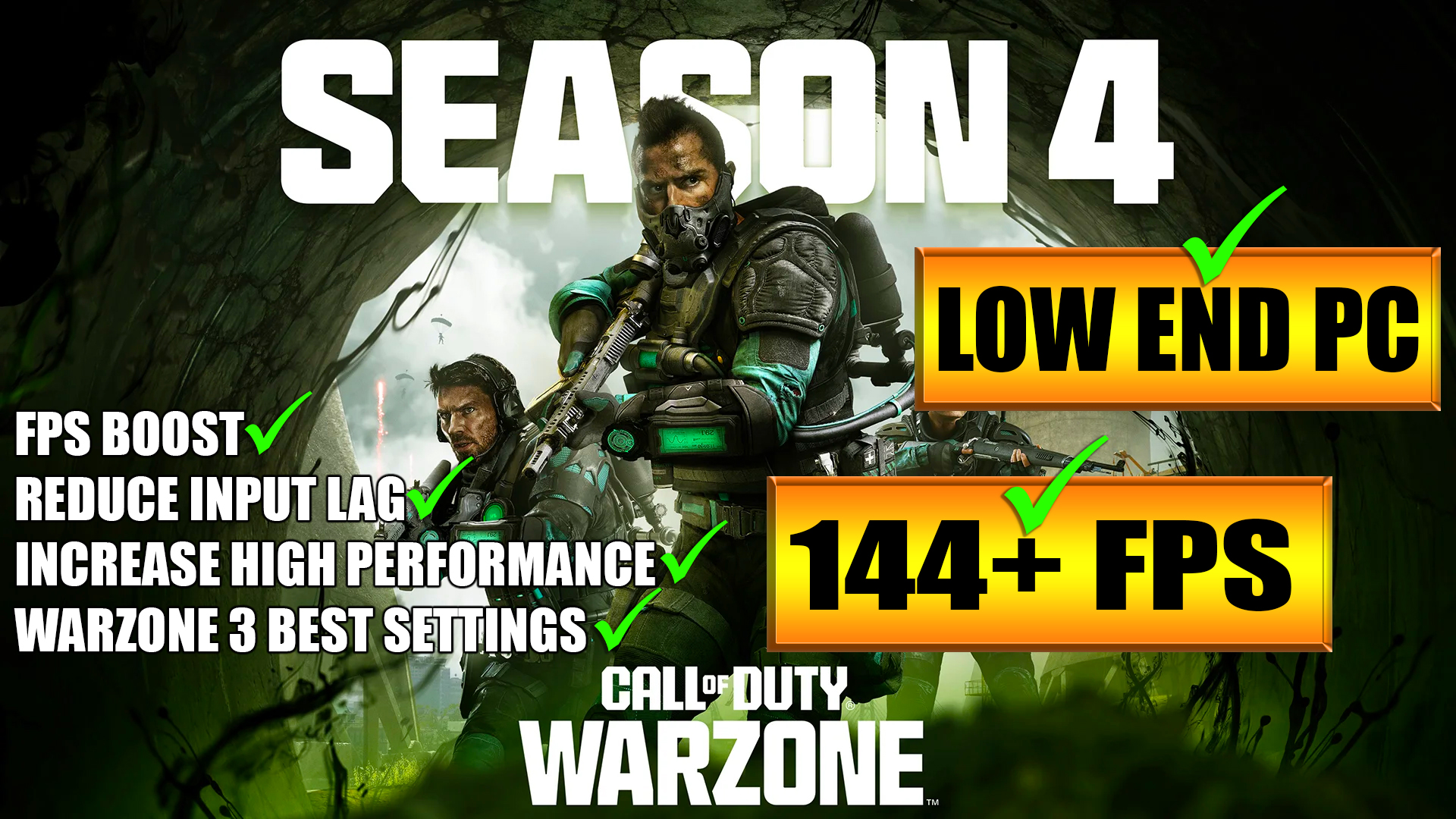 ? Warzone 3 Season 4: Low End Pc increase performance / FPS with any setup! Best Settings 2024