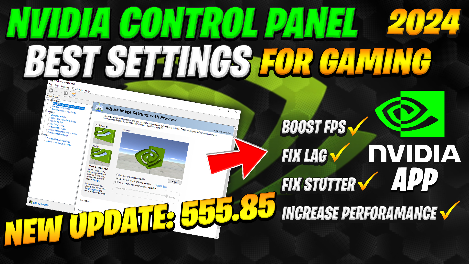 Nvidia Control Panel New update 555.85 (2024 FOR Best Setting Gaming)
