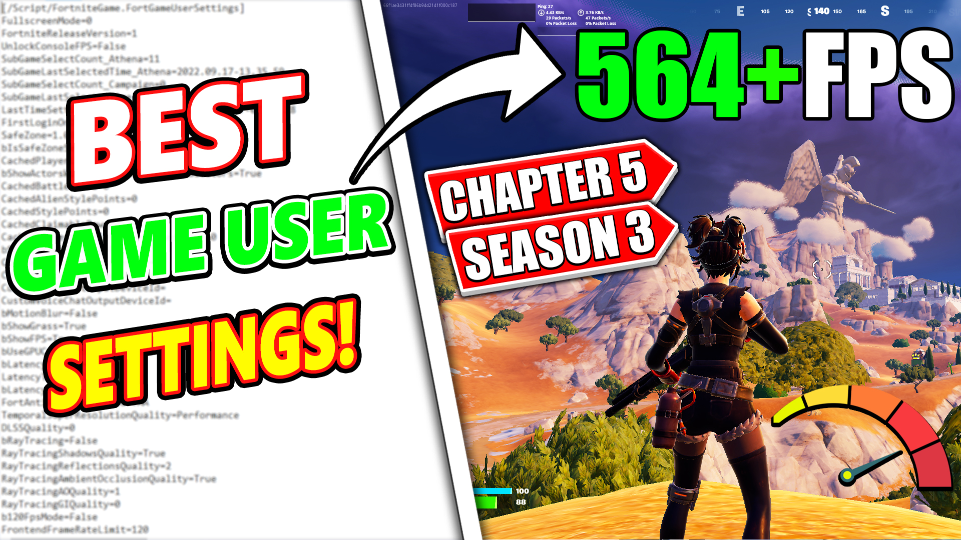 Best Game User Settings in Fortnite Chapter 5 Season 3! ?(Reduce Input Delay + FPS BOOST!)