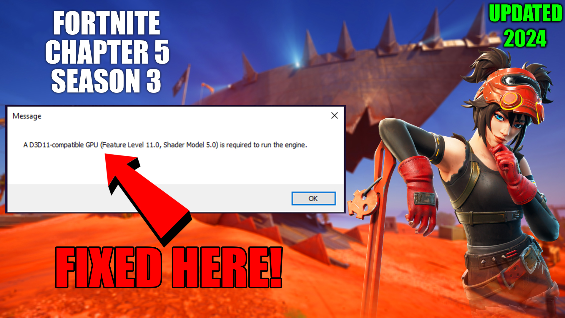A d3d11-compatible gpu (feature level 11.0 shader model 5.0) is required to run the engine Fortnite Chapter 5 Season 3