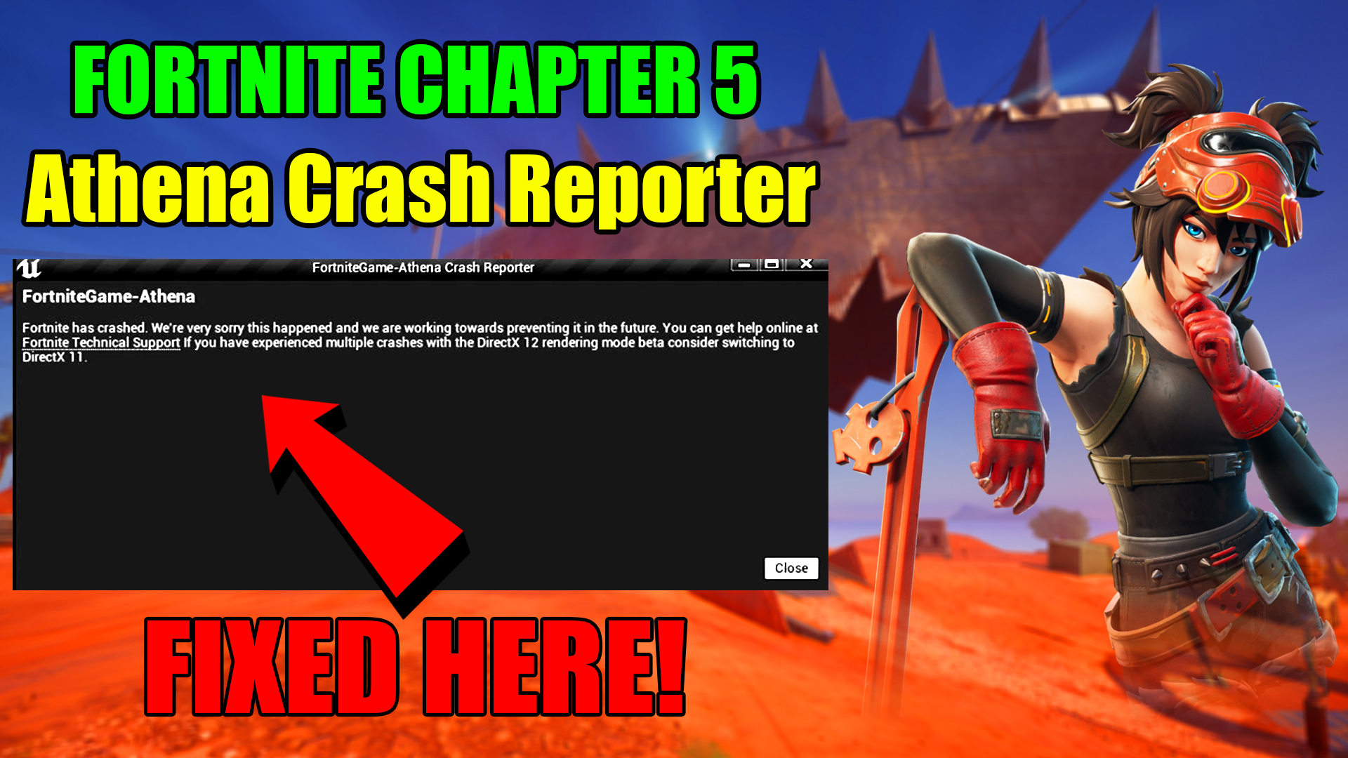 Athena Crash Reporter Fortnite Chapter 5 Season 3 Fix!