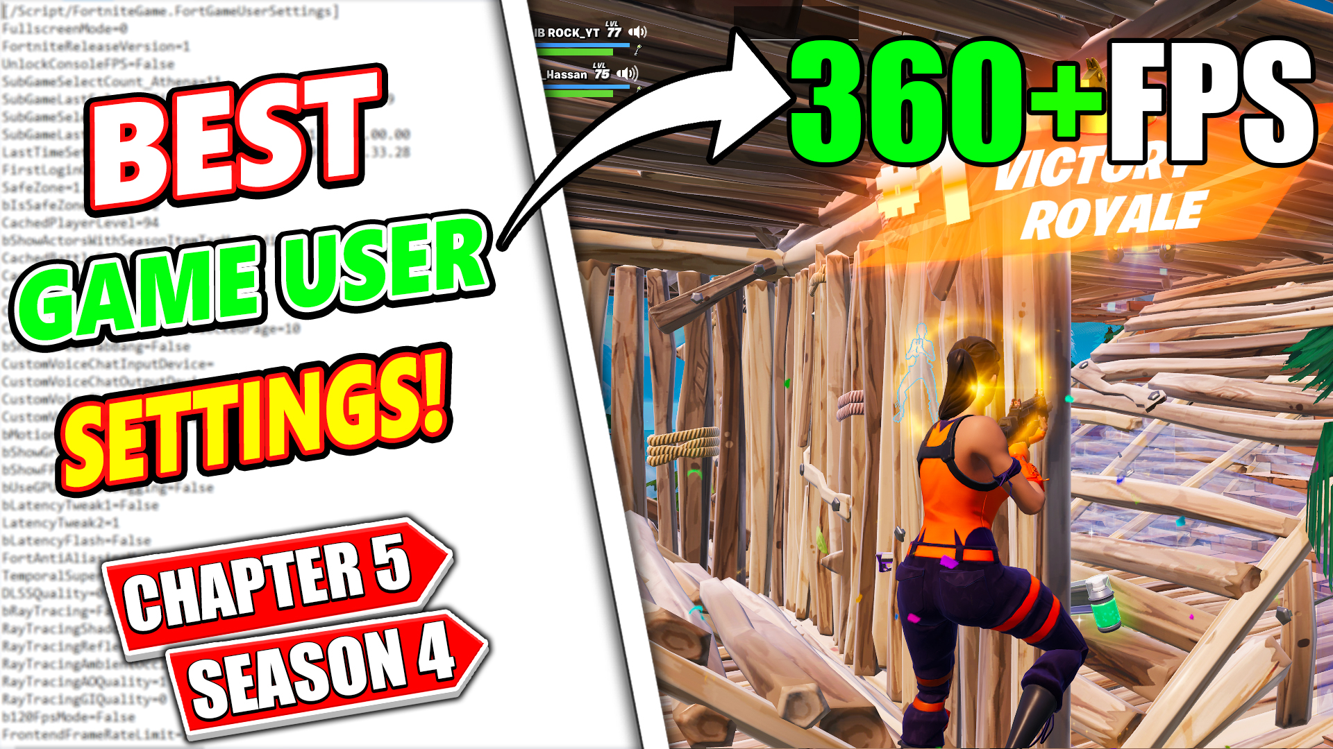 Best Game User Settings in Fortnite Chapter 5 Season 4! ?(Reduce Input Delay + FPS BOOST!)