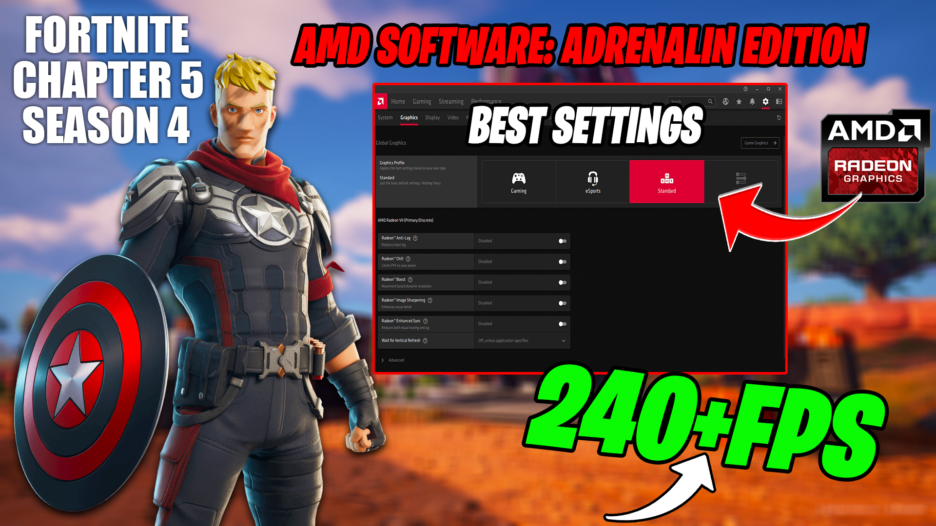 AMD Radeon Best Setting For Fortnite Chapter 5 Season 4! ?(FPS BOOST & Fix Stutters) 2024