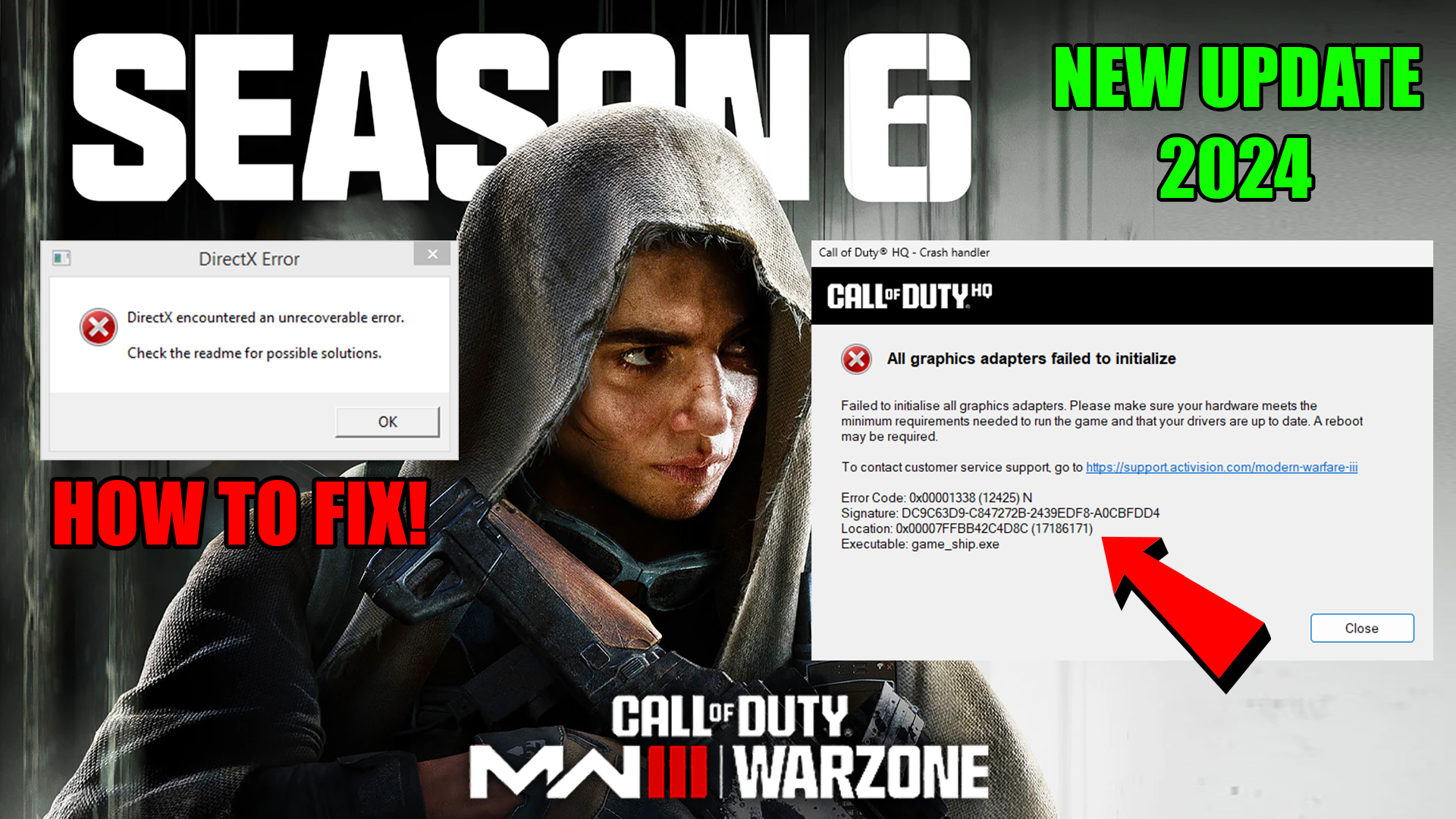 How To Fix COD Warzone & Modern Warfare 3 Season 6 Game_Ship.exe error and DirectX crashing!