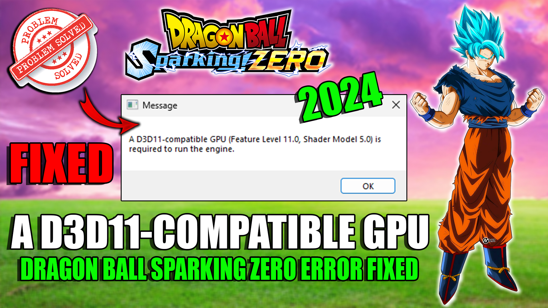 A d3d11-compatible gpu (feature level 11.0 shader model 5.0) is required to run the engine Dragon Ball Sparking Zero