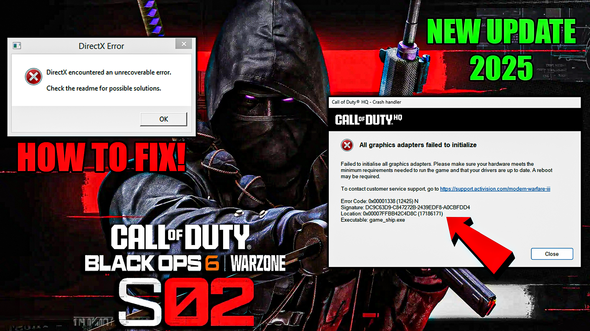 How To Fix COD Warzone & Black Ops 6 Season 2 Game_Ship.exe error and DirectX crashing!