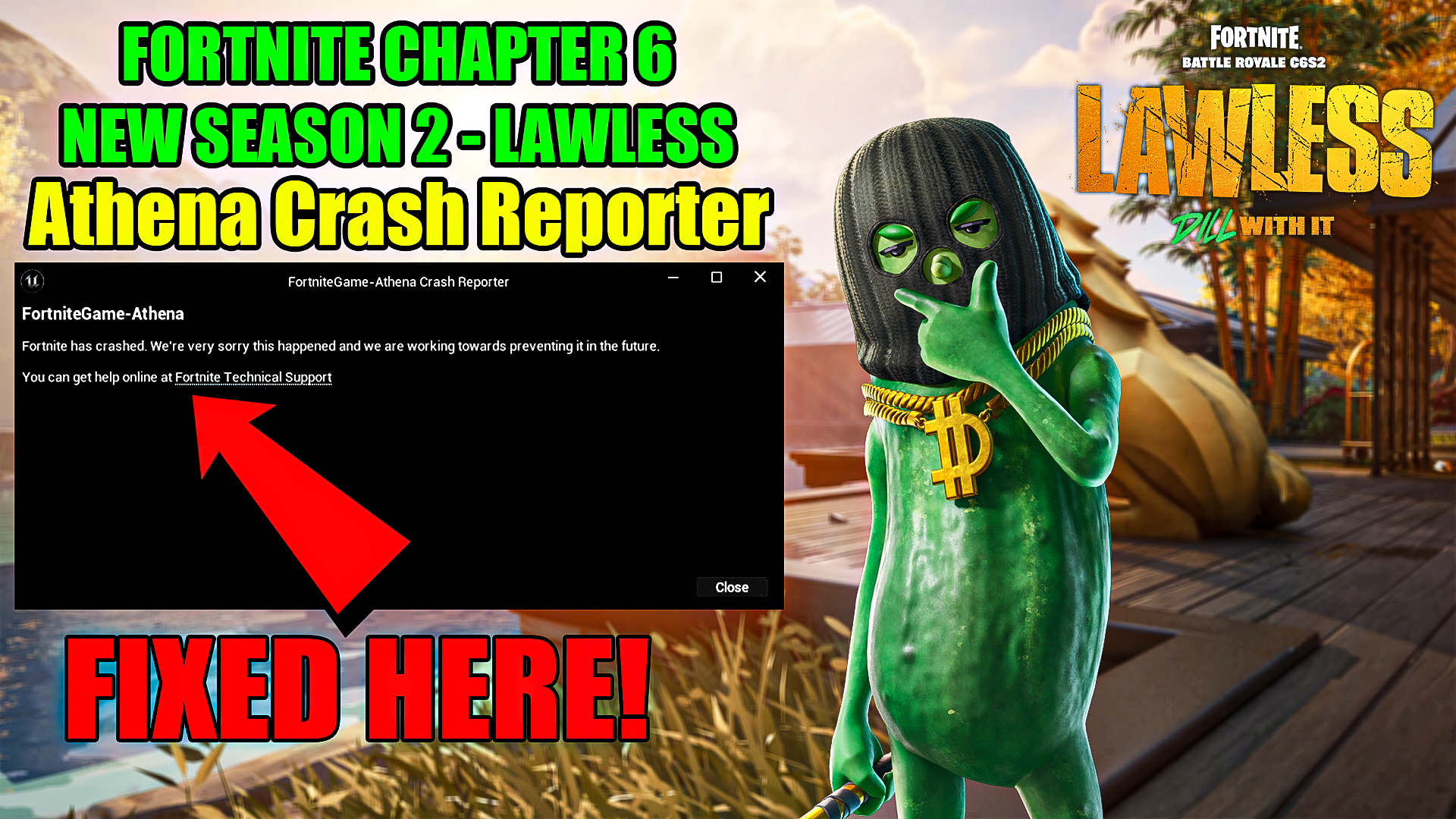 Athena Crash Reporter Fortnite Chapter 6 Season 2 Fix