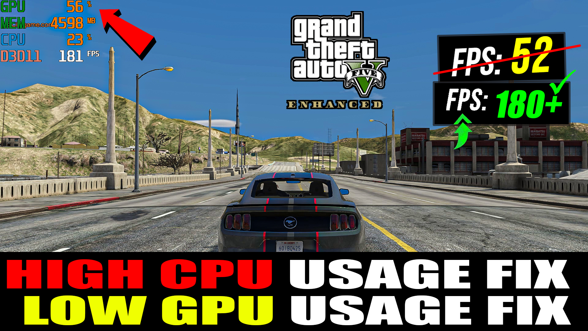 How To FIX High CPU Usage and Low GPU Usage in GTA 5 Enhanced Edition (Low End PC) (Low FPS) 2025 Guide