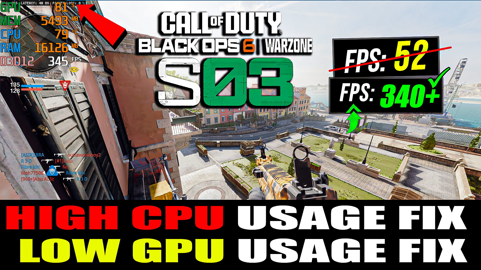 How To FIX High CPU Usage and Low GPU Usage in Warzone (Black Ops 6) (Low FPS) 2025 Guide