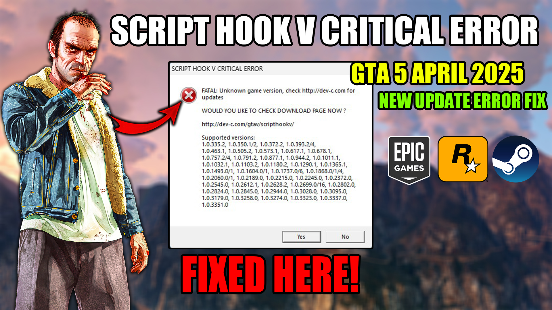 How to Fix Script Hook V Critical Error in GTA 5 April Update 2025