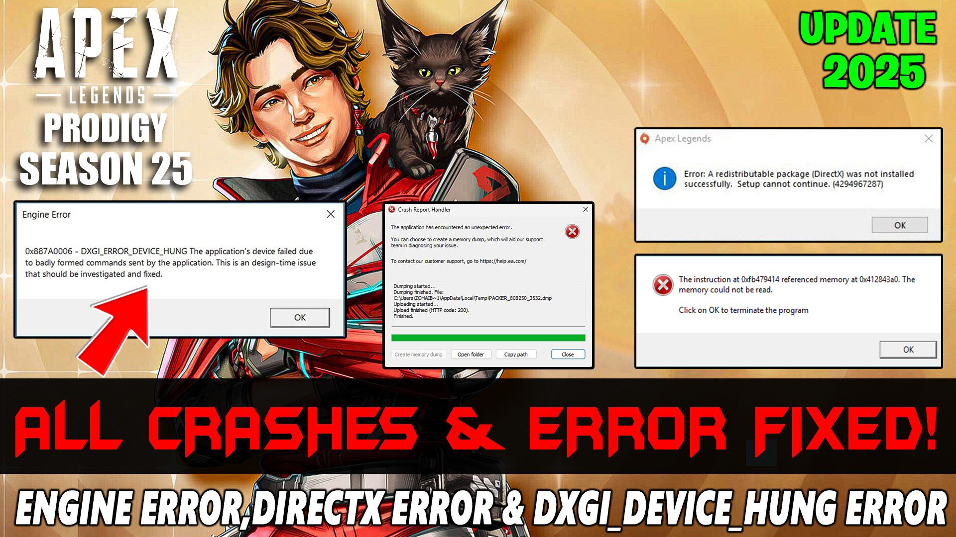 Apex Legends Season 25: How to Fix Engine Error,Directx Error & DXGI_ERROR_DEVICE_HUNG in PC