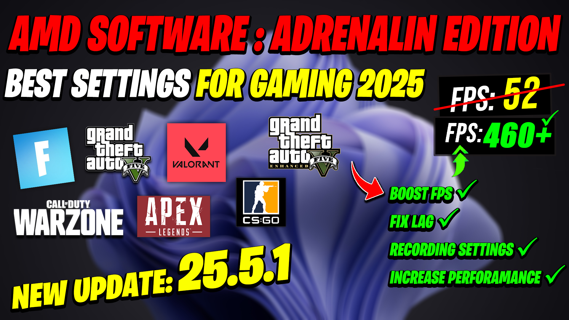AMD Software Adrenalin Edition New update 25.5.1 Best Setting For Gaming