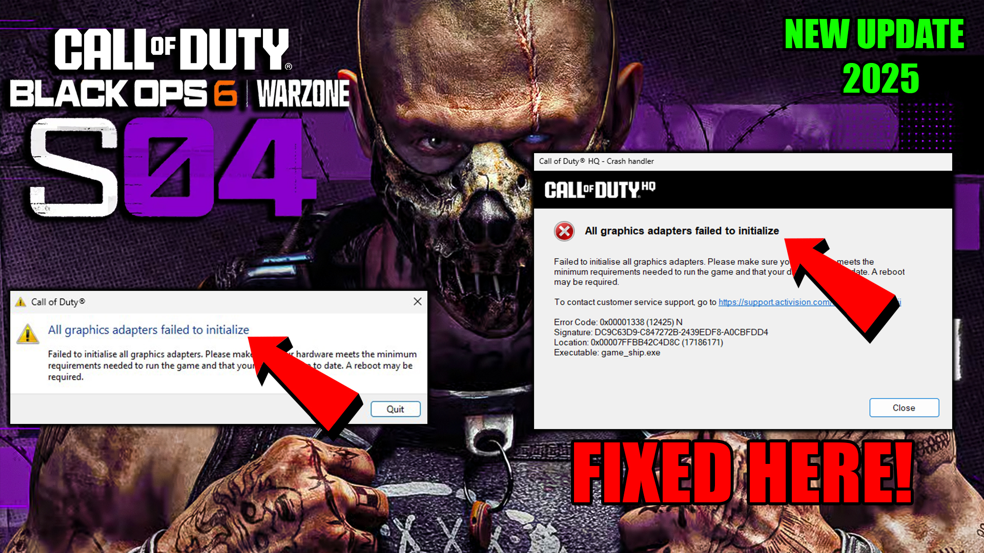Warzone & Black Ops 6 Season 4 How To Fix All graphics adapters failed to initialize