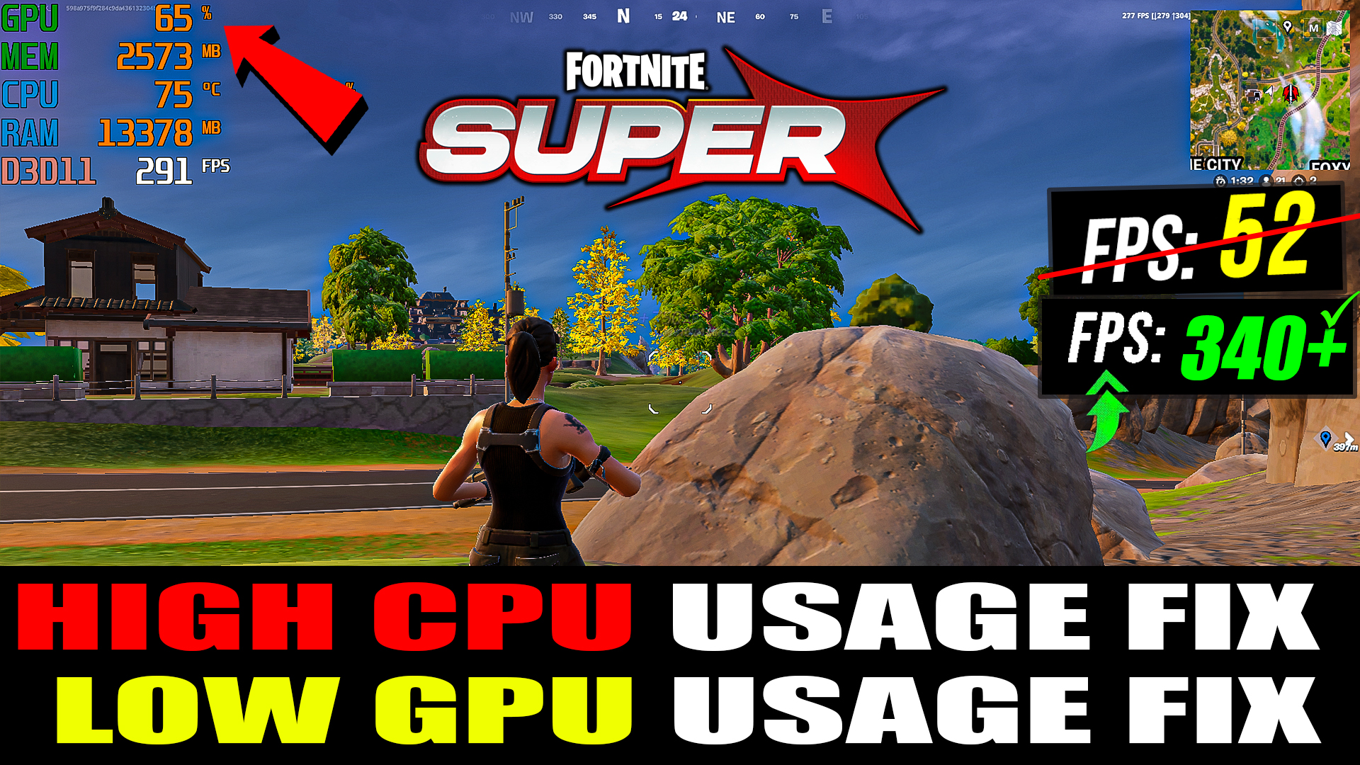 How To FIX Low GPU Usage and High CPU Usage in Fortnite Chapter 6 Season 3: Super