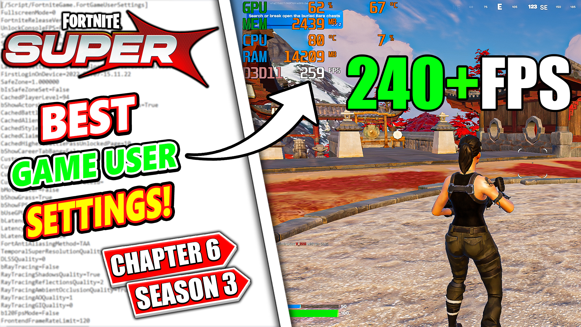 Best Game User Settings in Fortnite Chapter 6 Season 3: Super!
