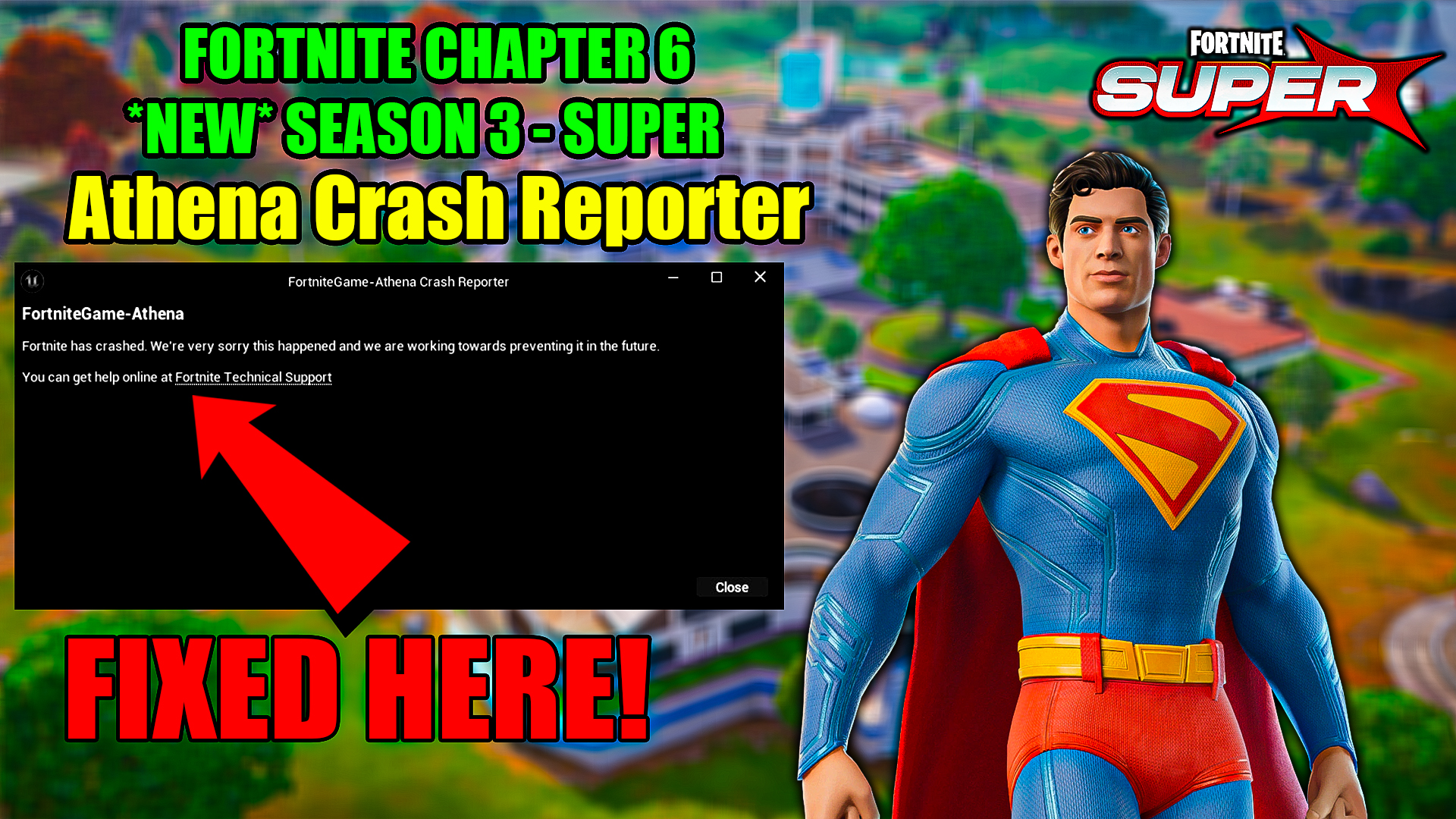 Athena Crash Reporter Fortnite Chapter 6 Season 3: Super Fix!