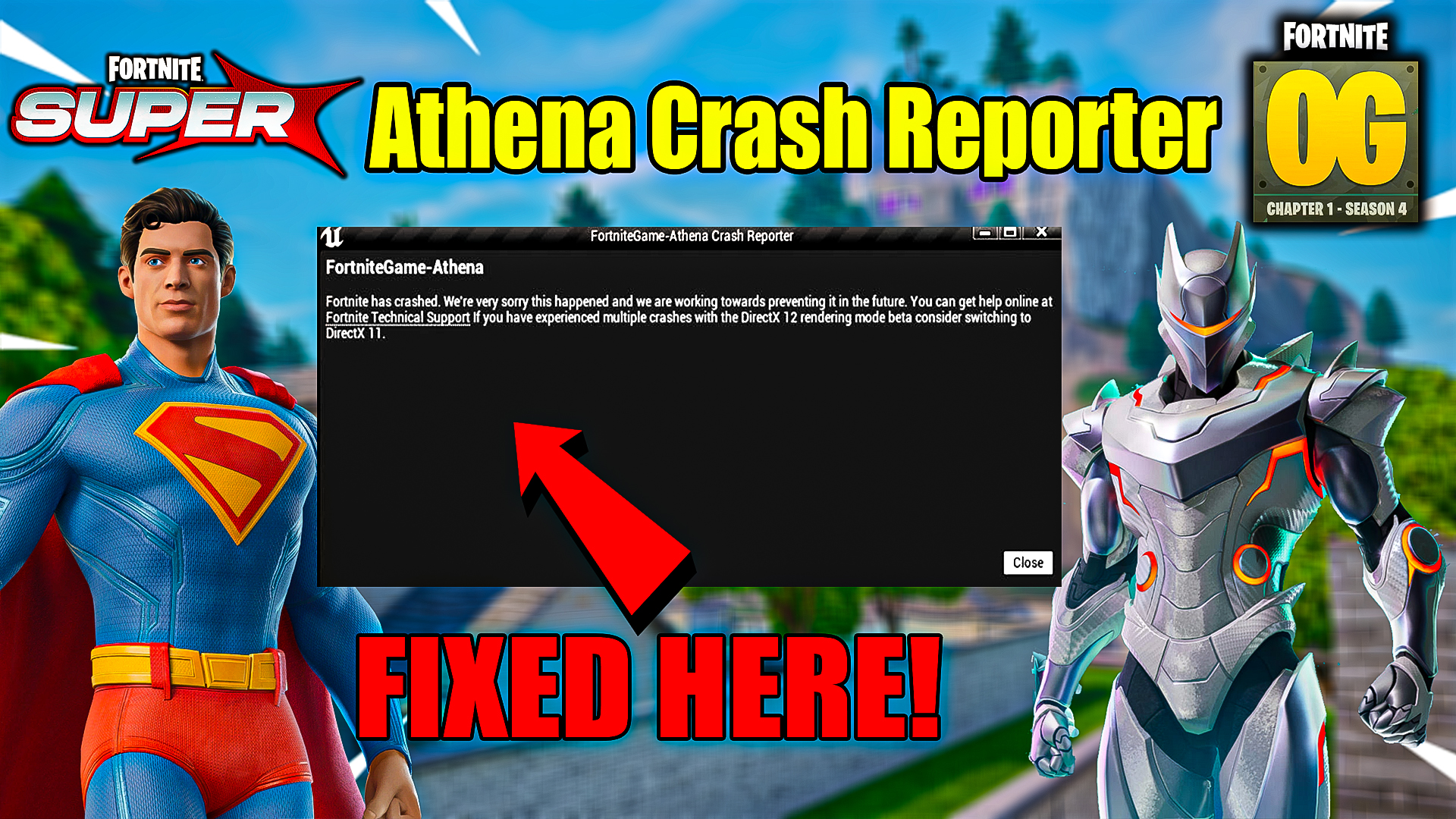 Athena Crash Reporter Fortnite OG Chapter 1 Season 4 Fix | Athena Crash Reporter Fortnite OG Fix