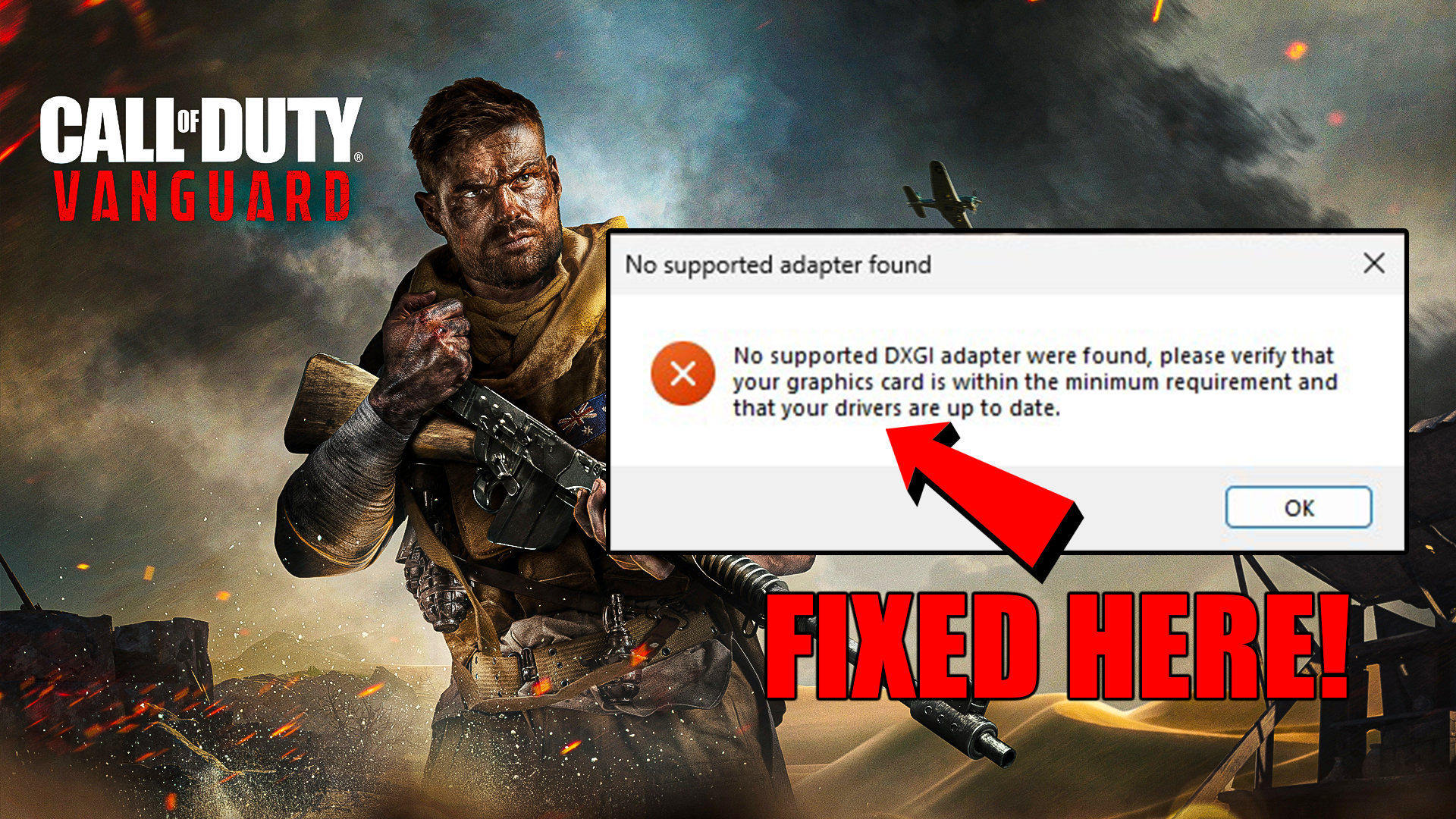 Call of Duty Vanguard How To Fix No supported adapter found