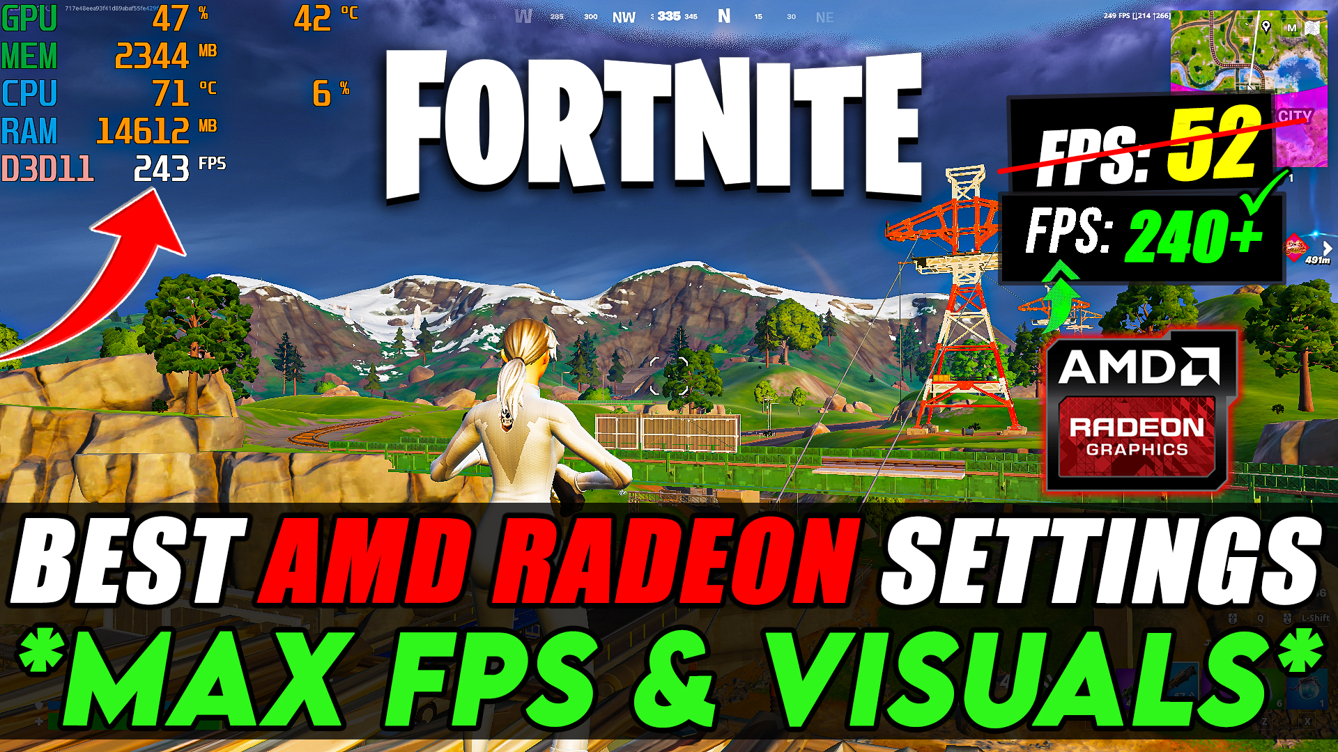 Best AMD RADEON Settings for Fortnite!
