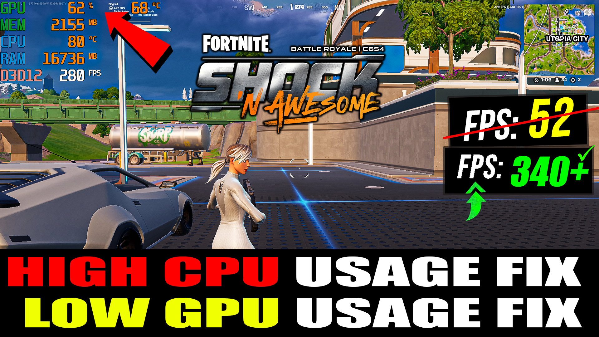 How To FIX Low GPU Usage and High CPU Usage in Fortnite Chapter 6 Season 4