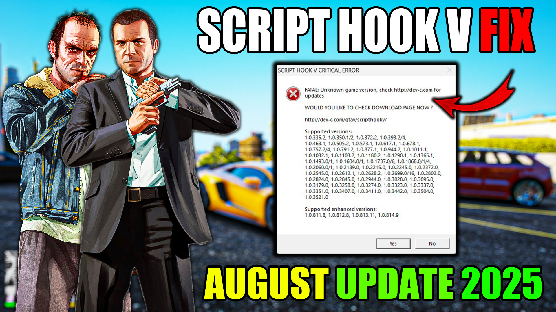 How to Fix Script Hook V Critical Error in GTA 5 | August 2025