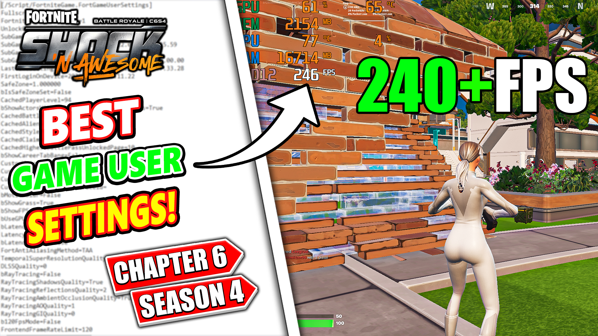 Best Game User Settings in Fortnite Chapter 6 Season 4