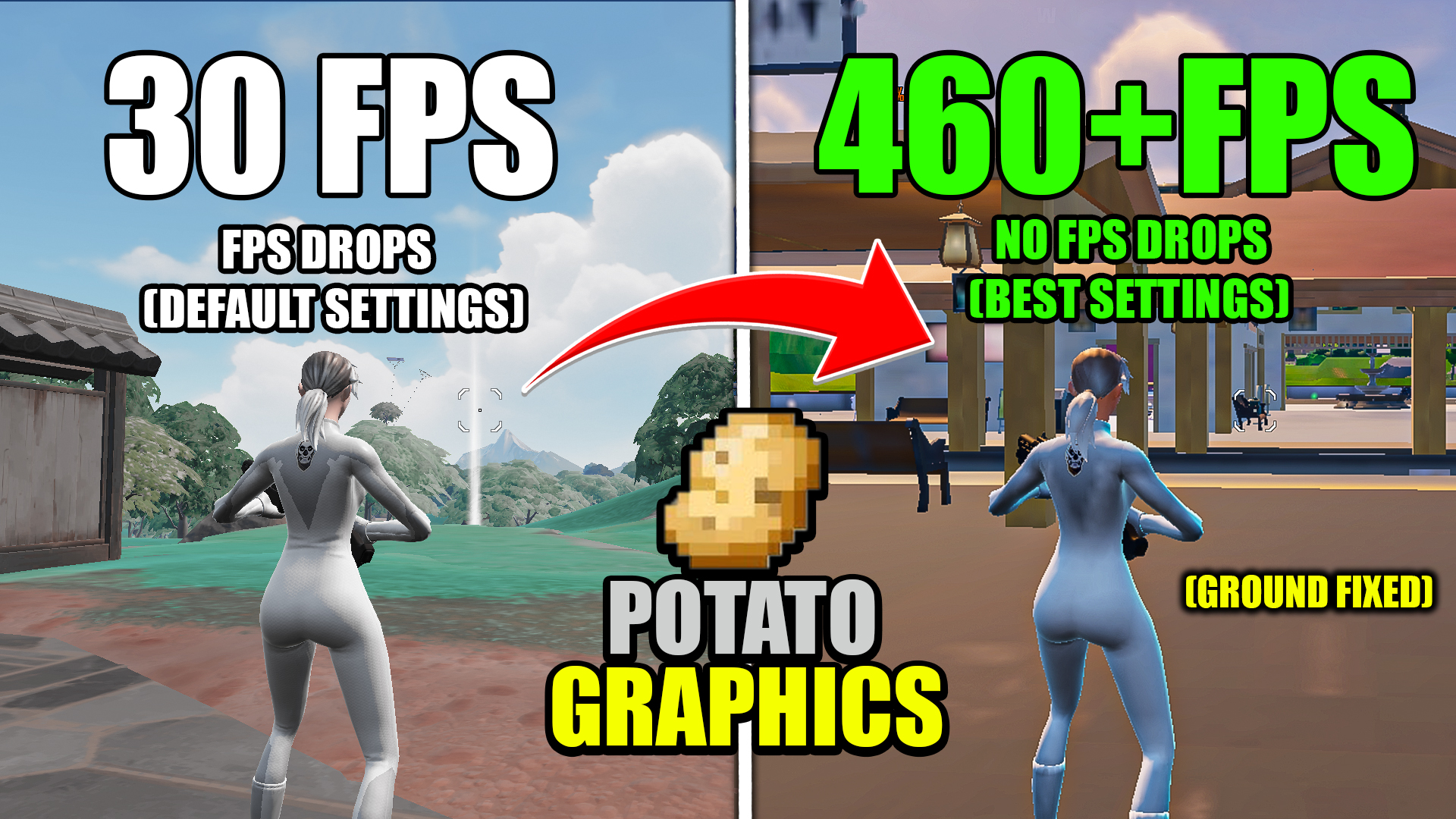 How To Get Potato Graphics in Fortnite (FIXED GROUND)