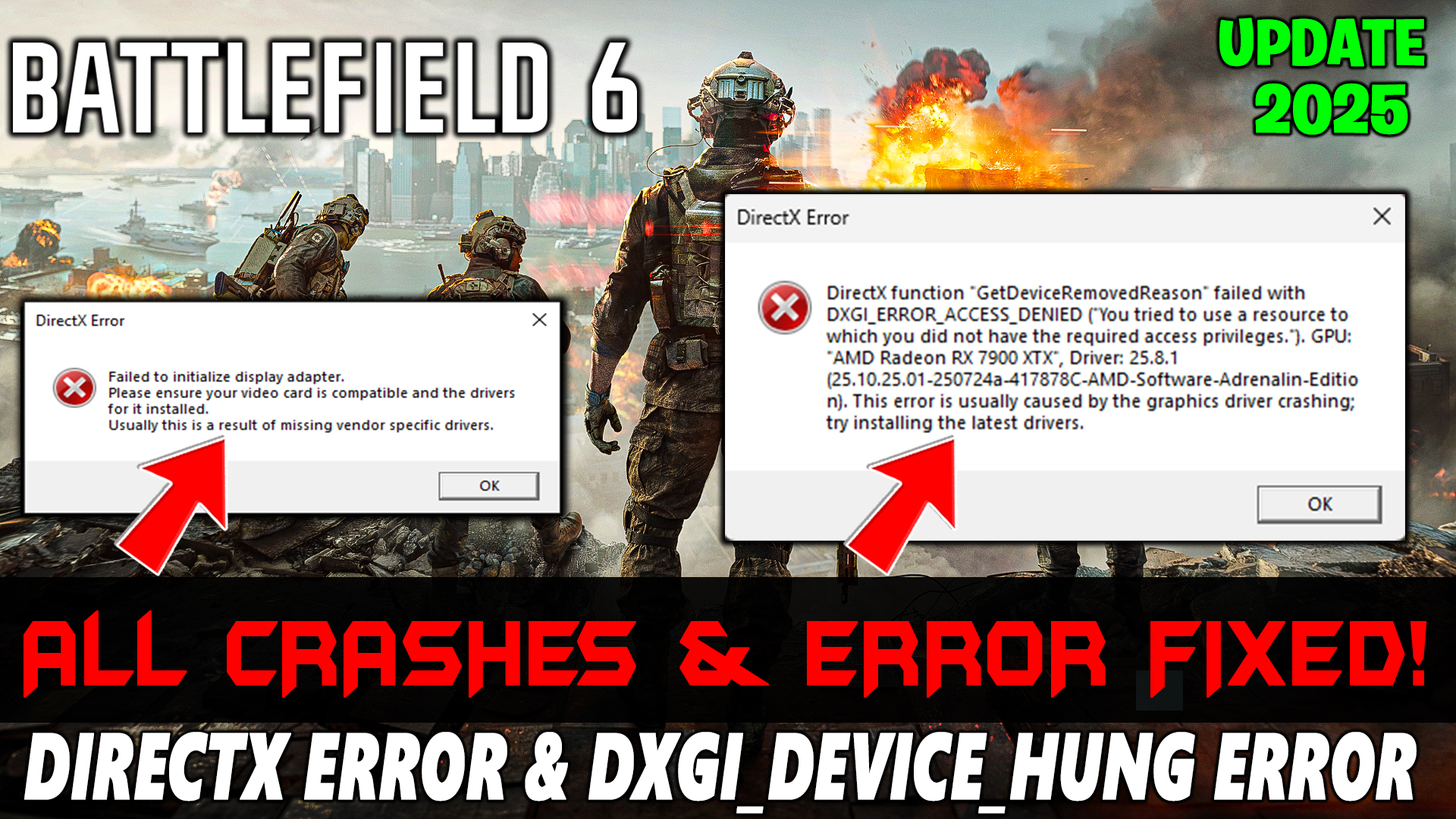 Battlefield 6 How to Fix Directx Error & DXGI_ERROR_DEVICE_HUNG in PC
