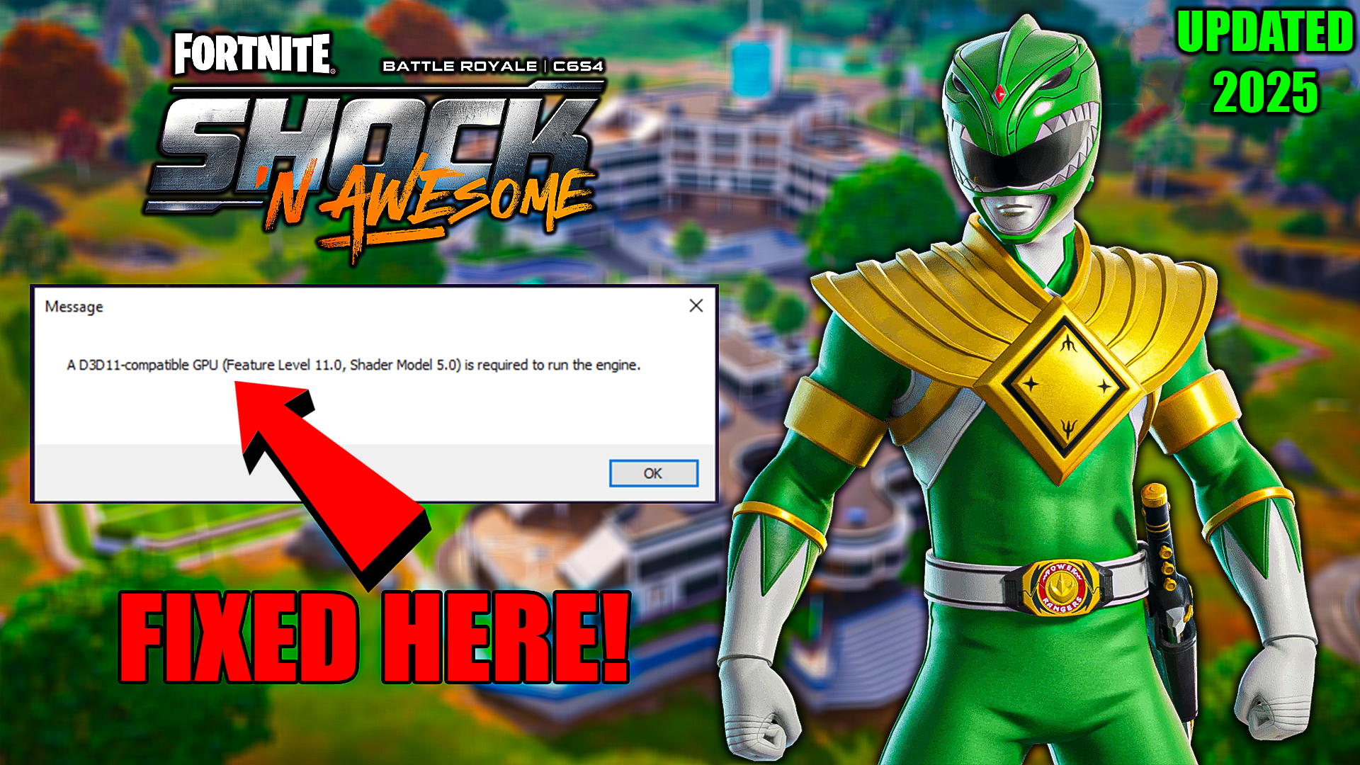 A d3d11-compatible gpu (feature level 11.0 shader model 5.0) is required to run the engine Fortnite Chapter 6 Season 4 Latest Error Fixed 2025