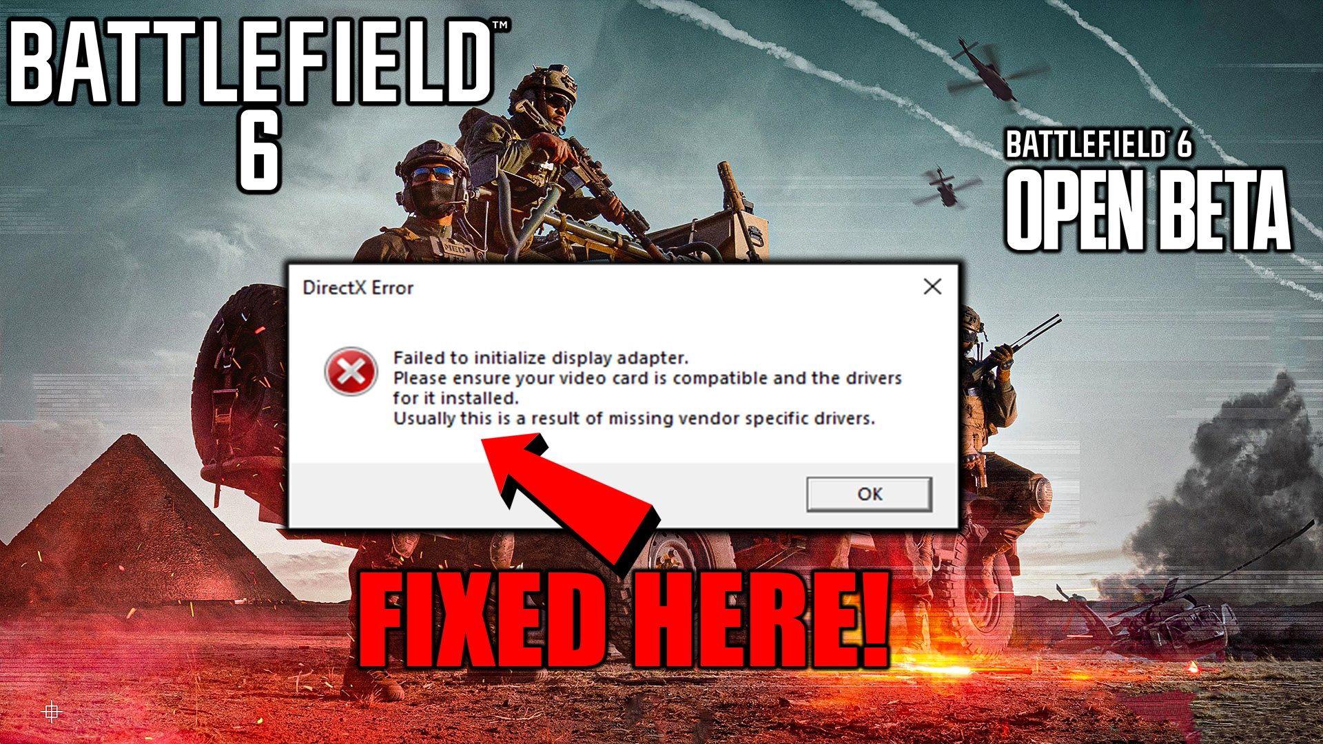 Battlefield 6 How To Fix Failed to initizlize display adapter Error