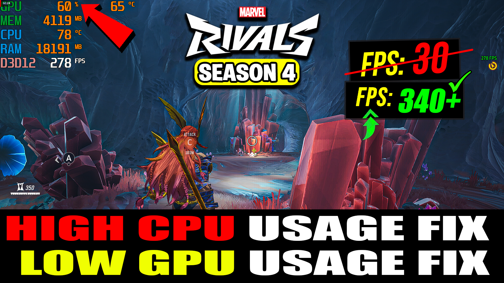 How To FIX High CPU Usage and Low GPU Usage in Marvel Rivals Season 4