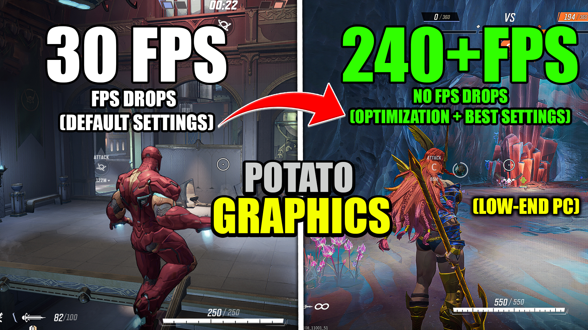 How To Get Potato Graphics in Marvel Rivals