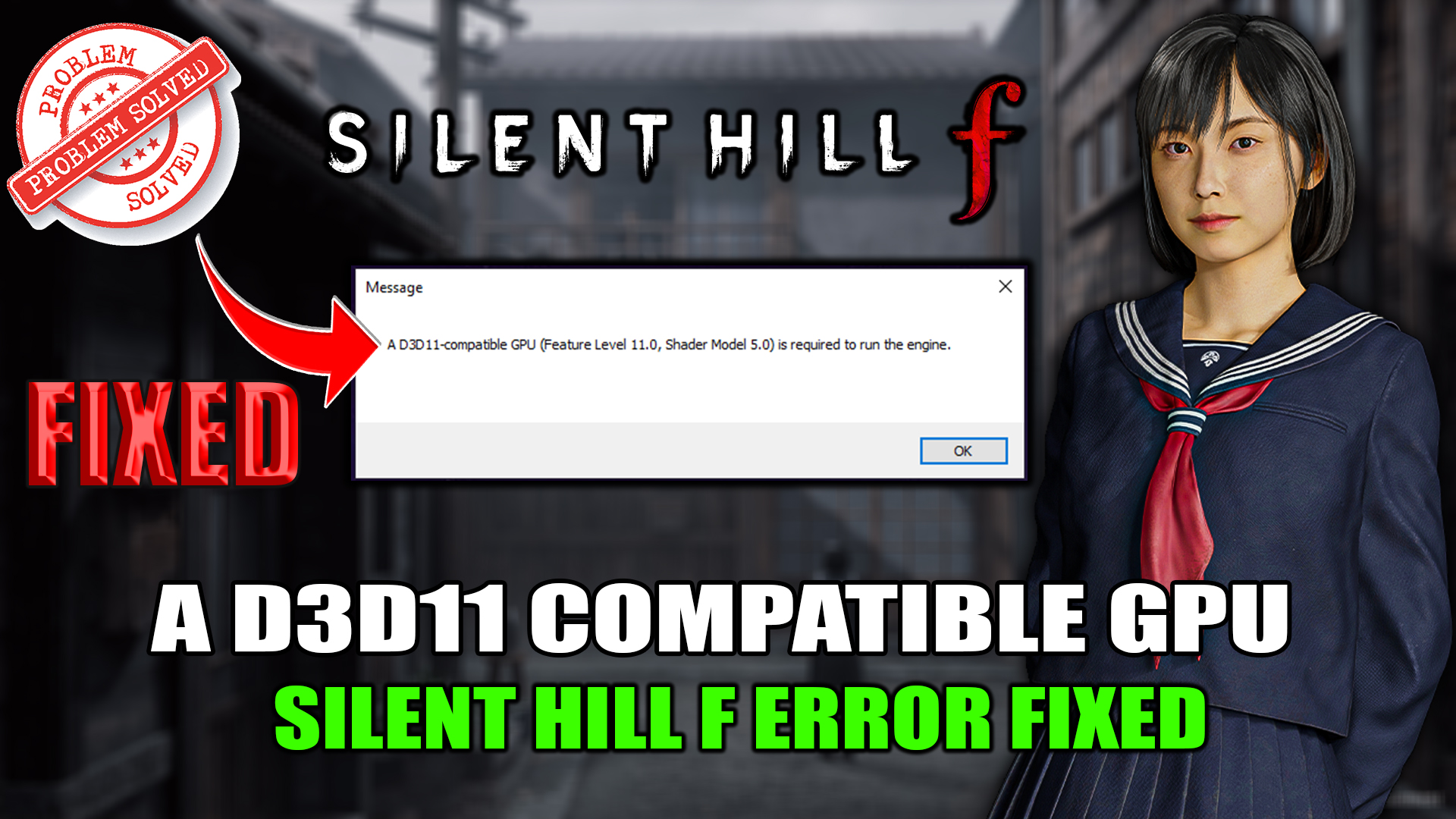 A d3d11-compatible gpu (feature level 11.0 shader model 5.0) is required to run the engine silent hill f