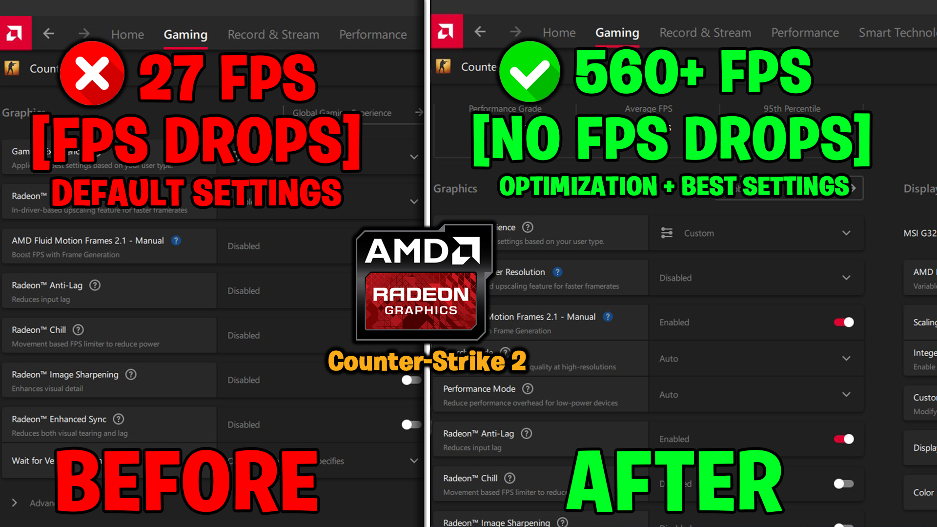 BEST AMD RADEON Settings for Counter-Strike 2!