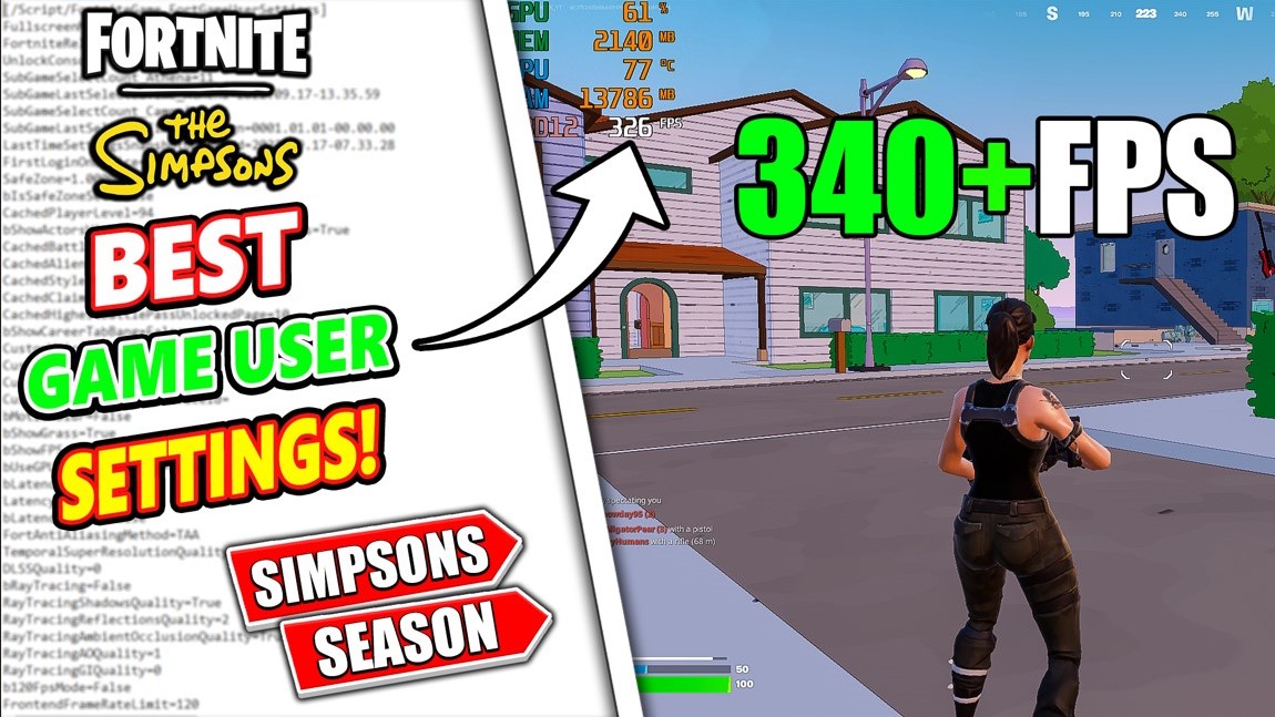 Best Game User Settings in Fortnite The Simpsons Season!