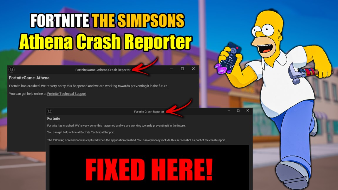 Fortnite The Simpsons Crash Reporter Fix!