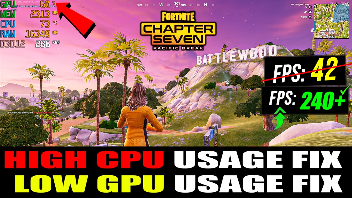 How To FIX High CPU Usage and Low GPU Usage in Fortnite Chapter 7