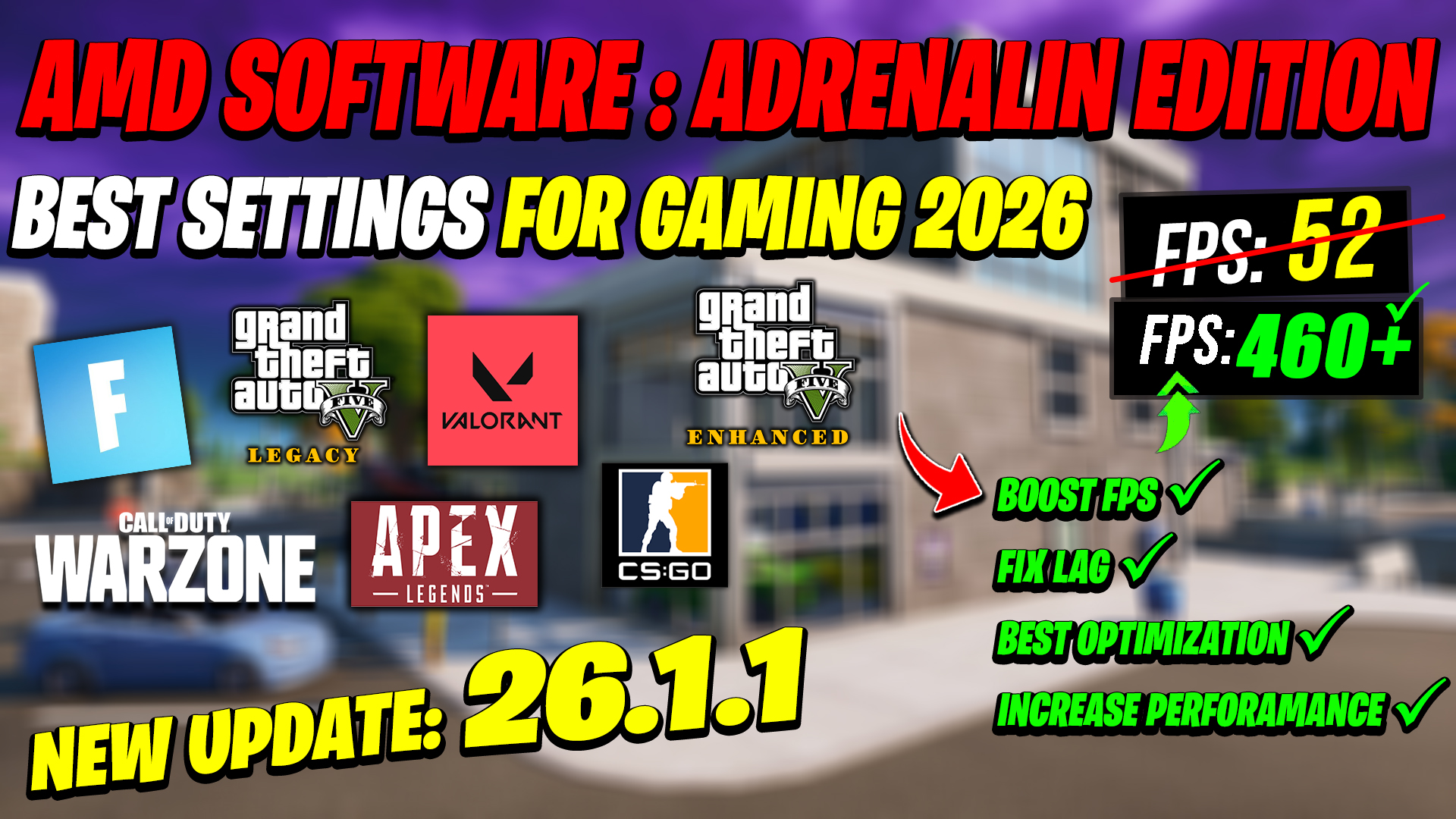 AMD Software Adrenalin Edition 26.1.1 Best Settings for Gaming (2026 Guide)