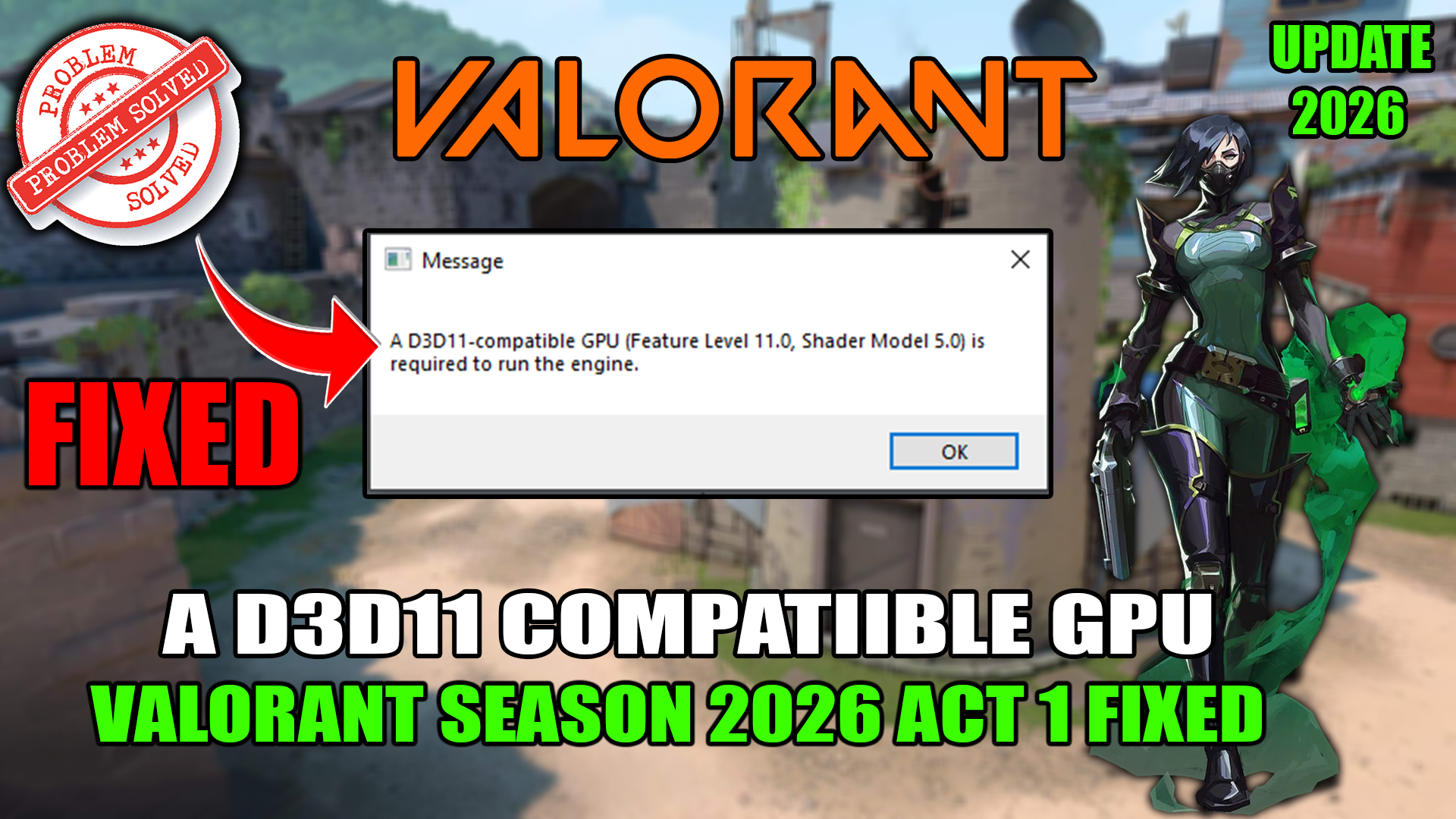 VALORANT D3D11-Compatible GPU Error Fix (2026) – 100% Working 🔥