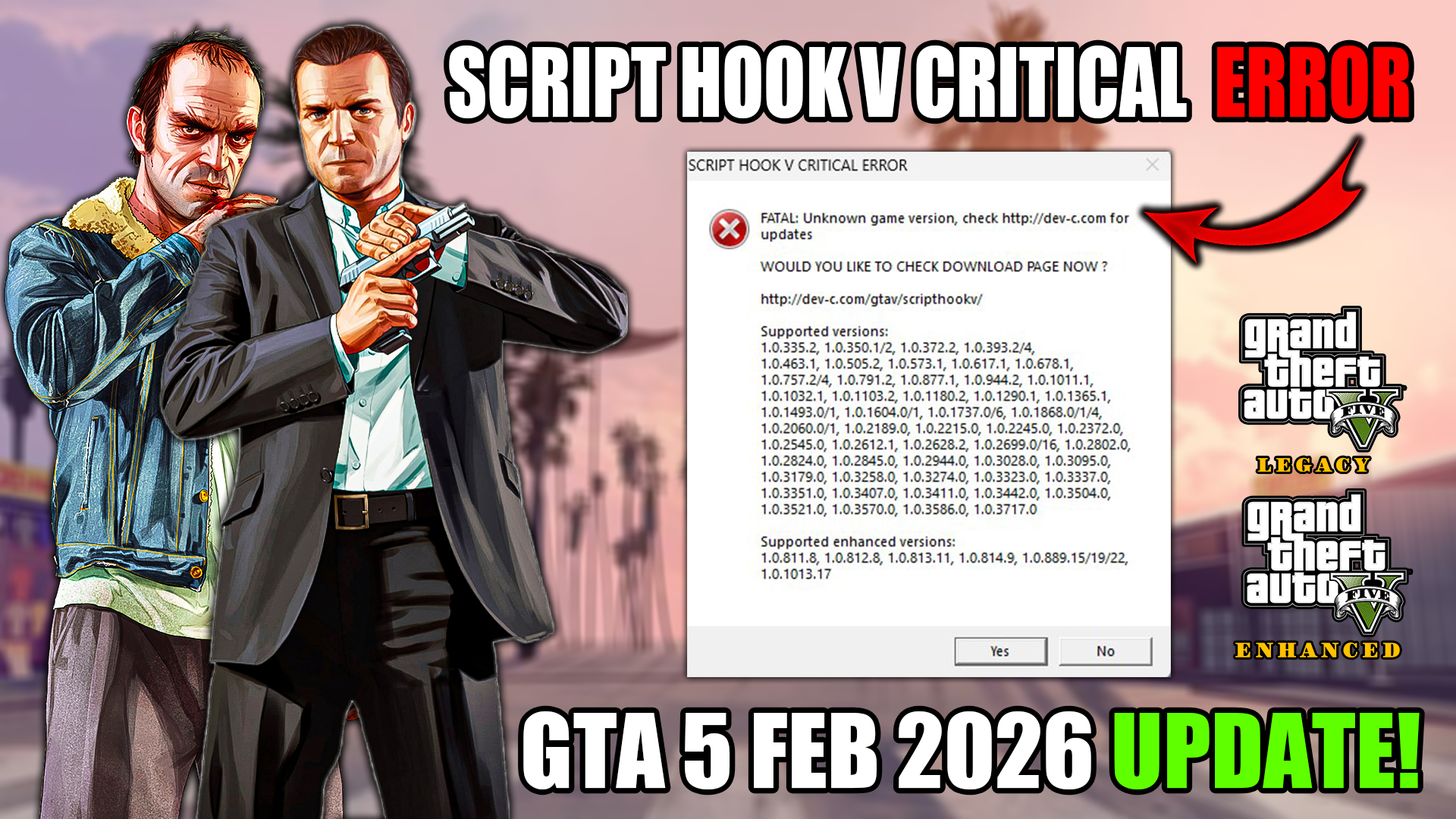 GTA 5 Script Hook V Critical Error Fix ✅