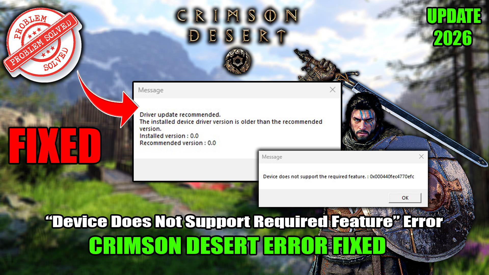 Fix Crimson Desert Device Does Not Support Error