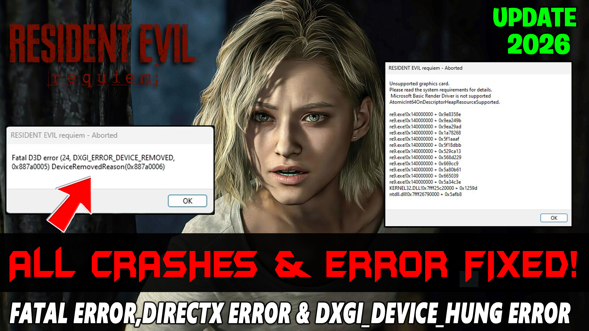 Resident Evil Requiem PC All Errors Fix