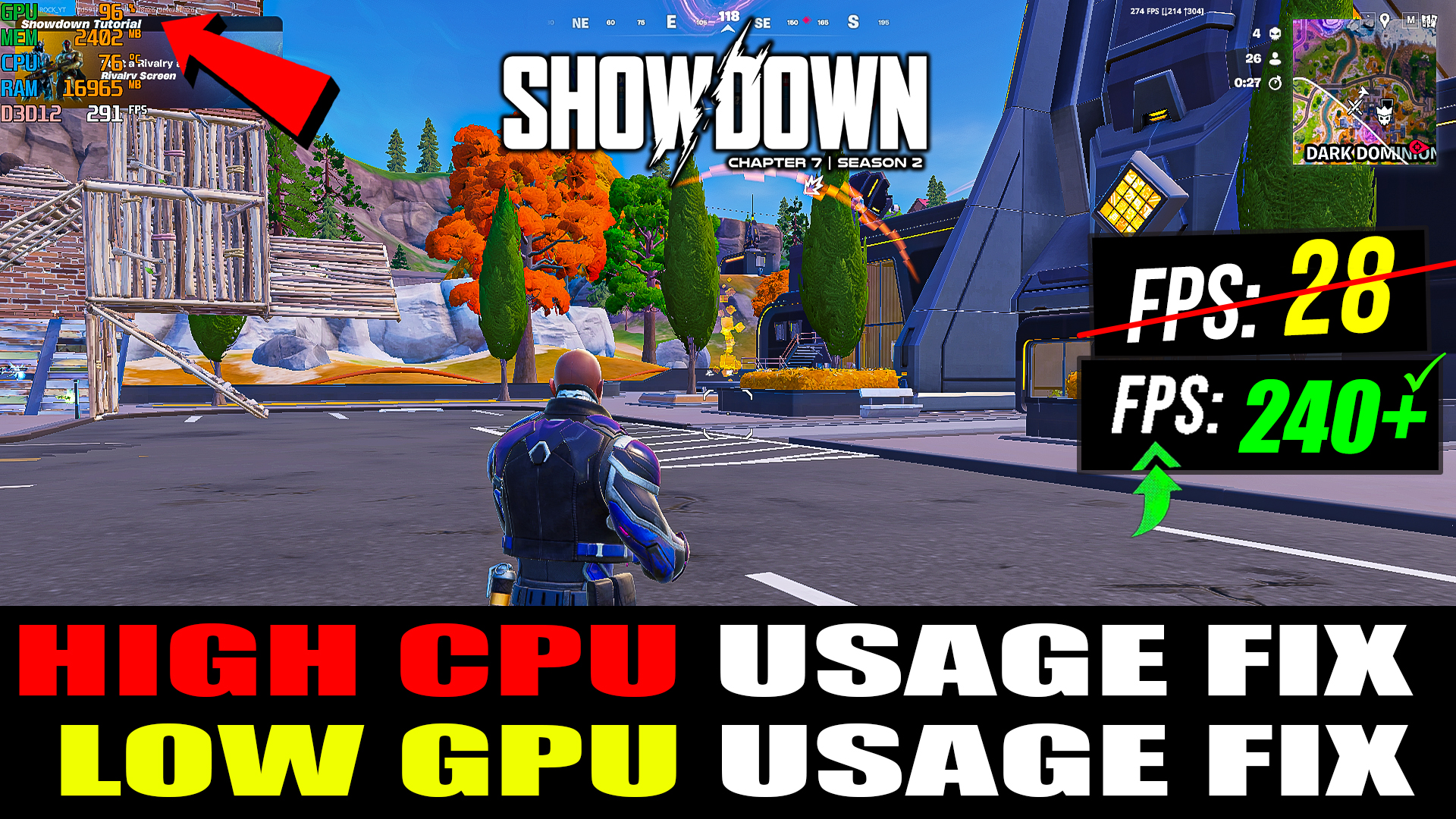 How To FIX Low GPU Usage and High CPU Usage in Fortnite Chapter 7 Season 2