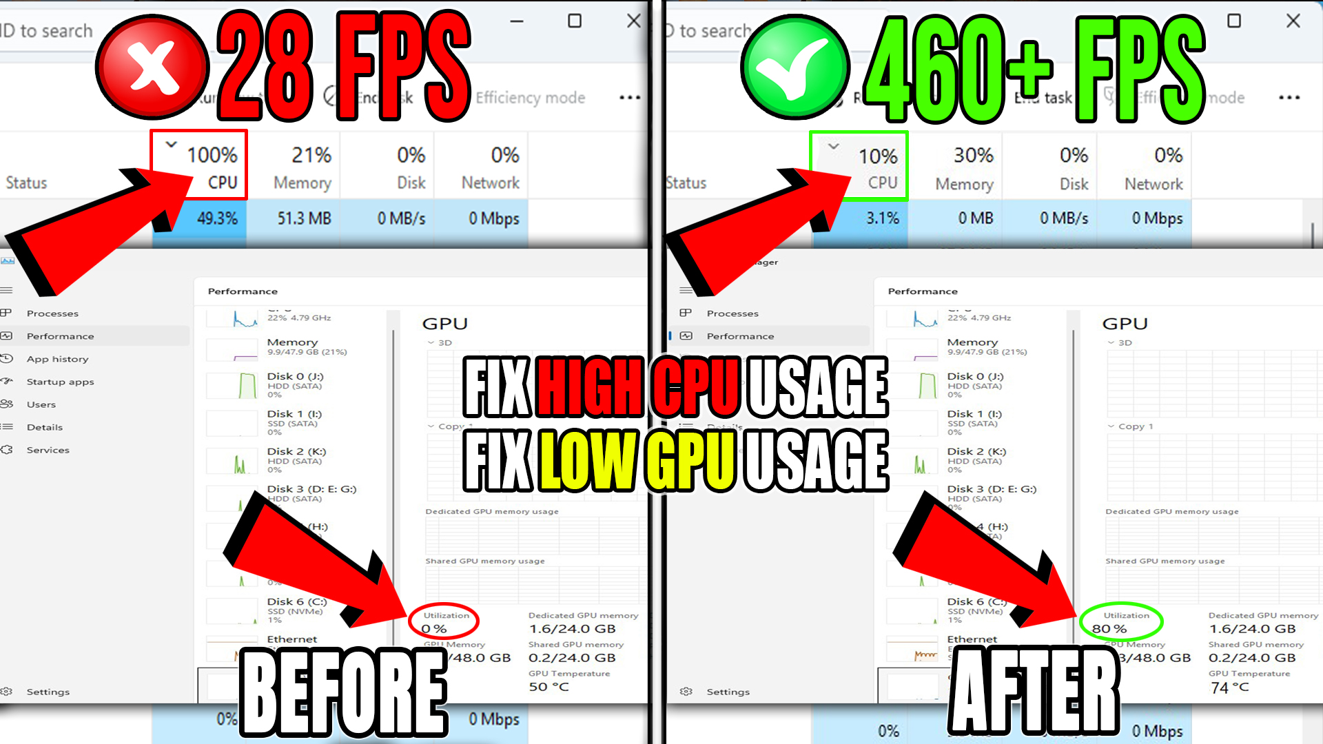 How to Fix High CPU Usage & Low GPU Usage