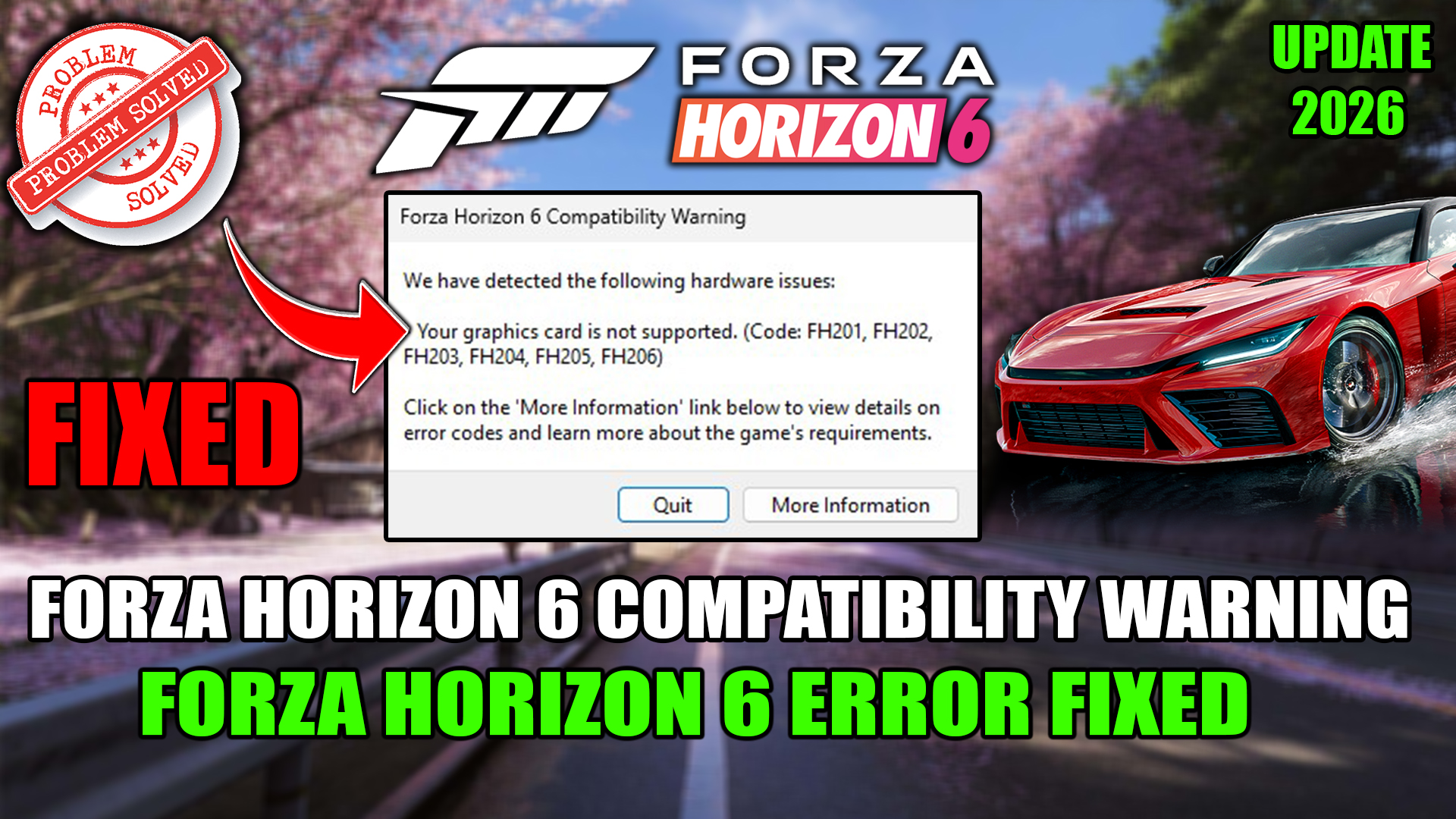 Fix Forza Horizon 6 Compatibility Warning