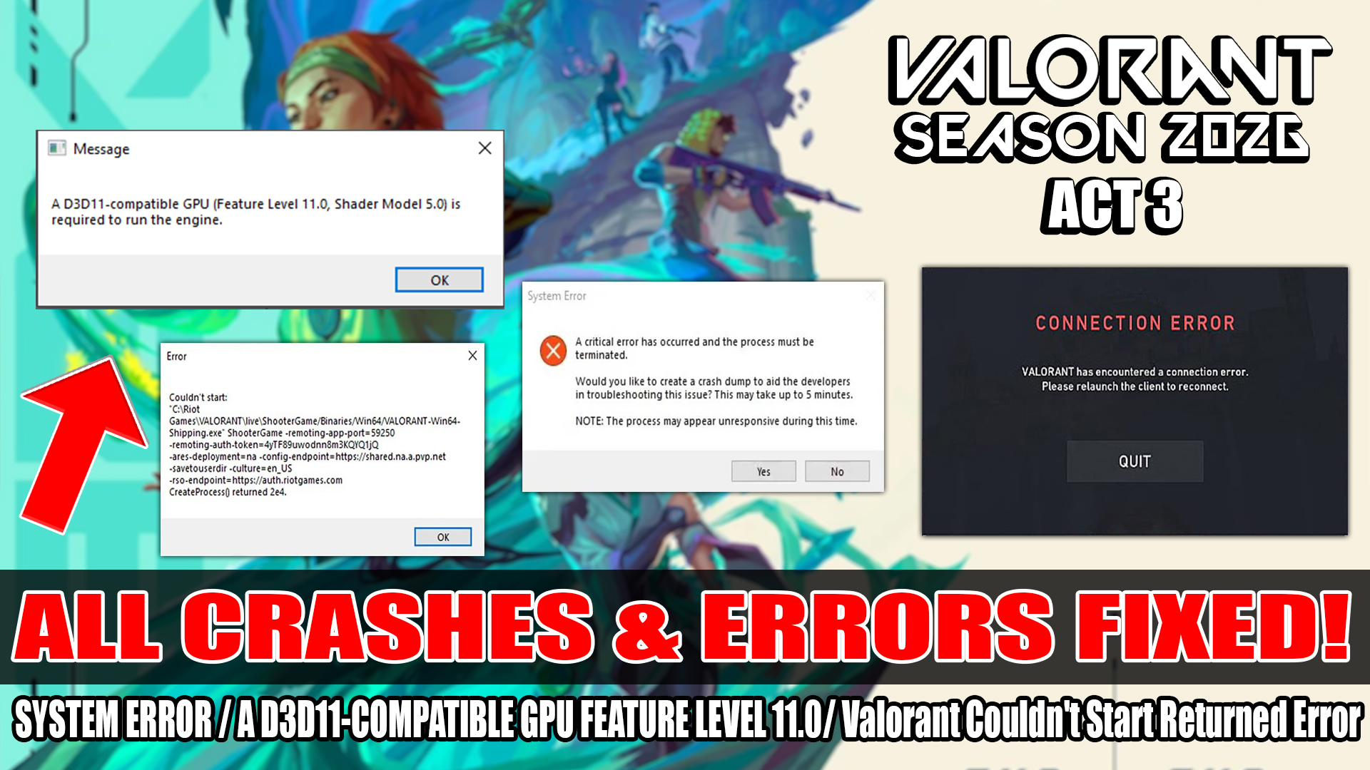How to STOP Valorant Season 2026 Act 3 Crashing